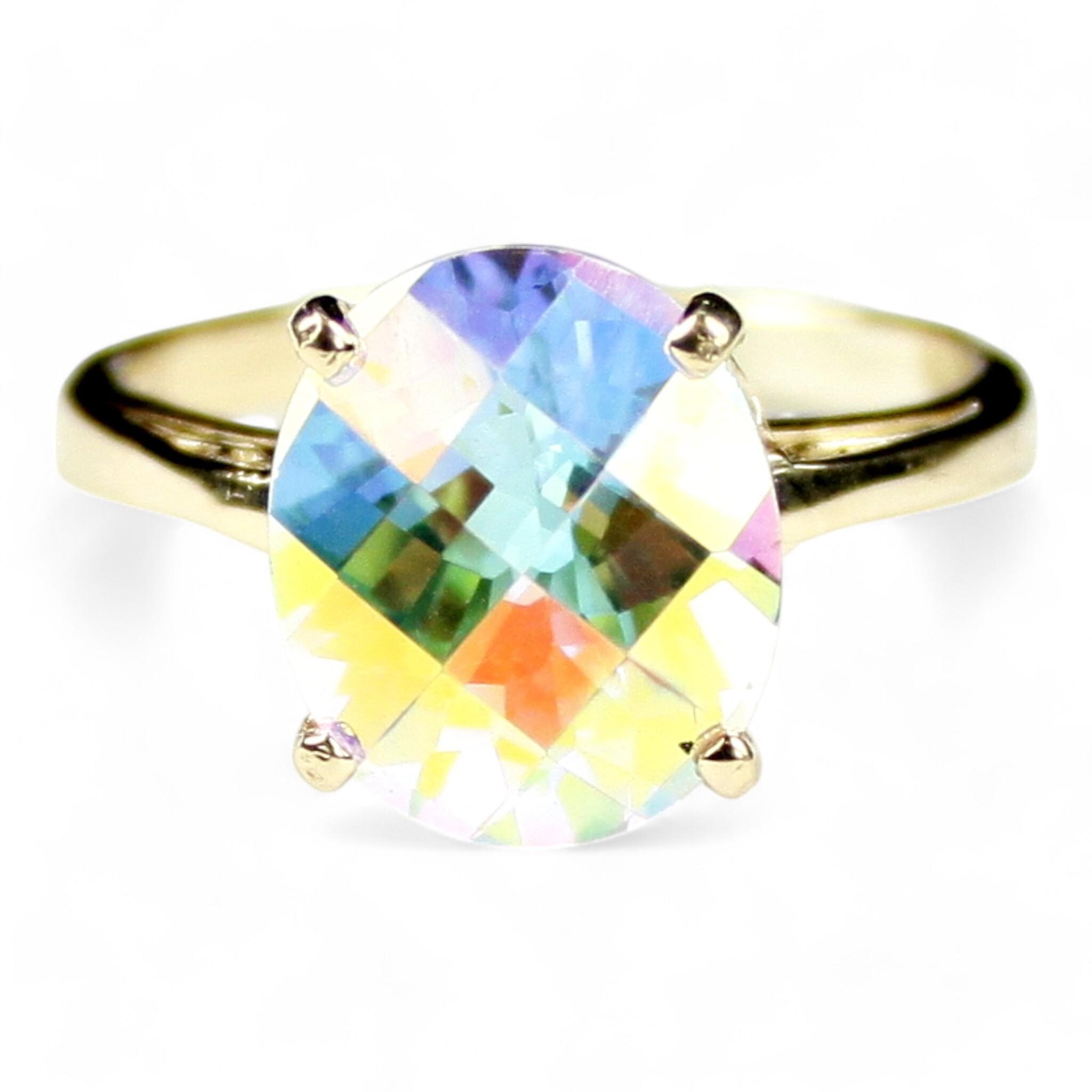 Aquamarine, 18Ky Gold Ring, R016