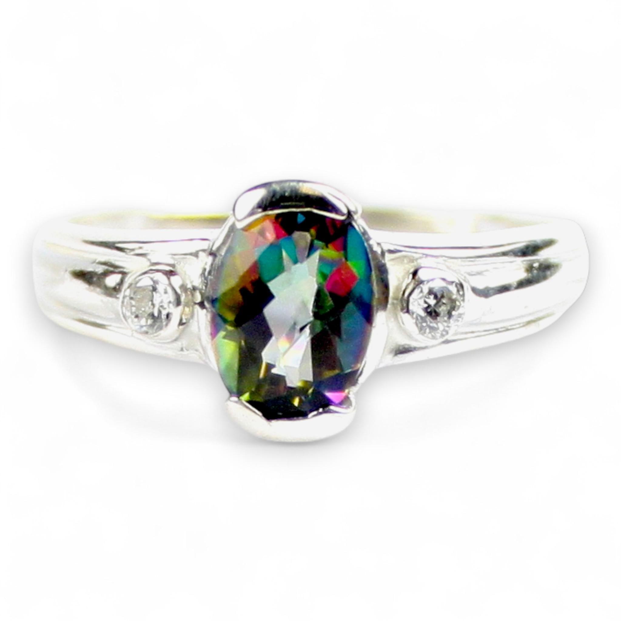 Mystic Fire Topaz, 925 Sterling Silver Ladies Ring, SR371