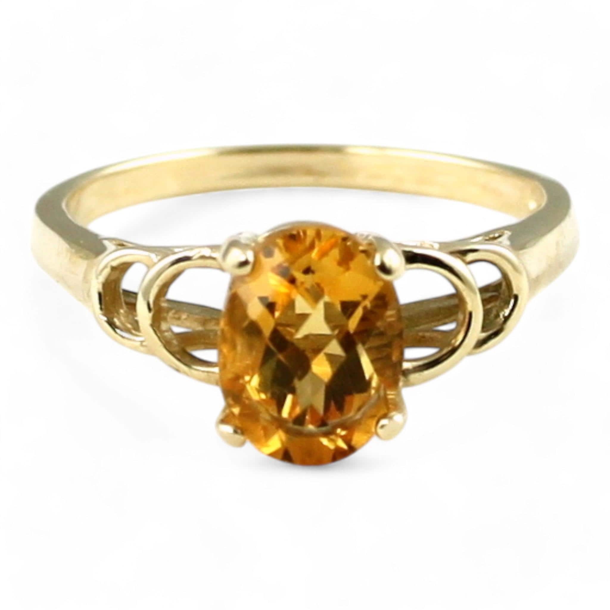 Cubic Zirconia, 18KY Gold Ring, R004