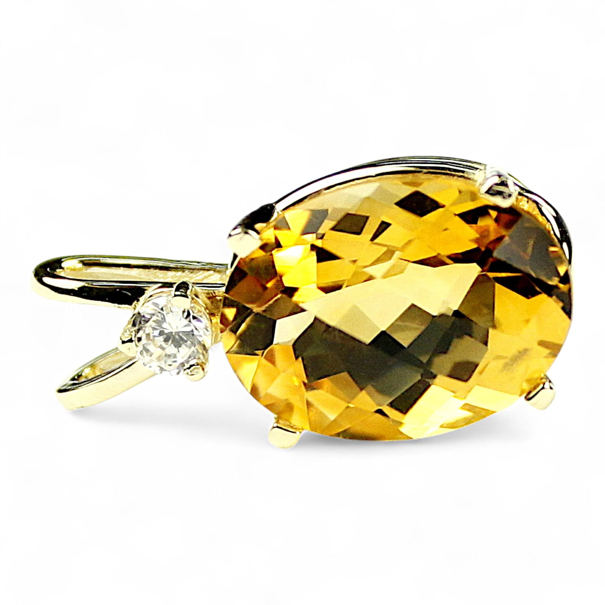 Mystic Fire Topaz, 14KY Gold Pendant, P040