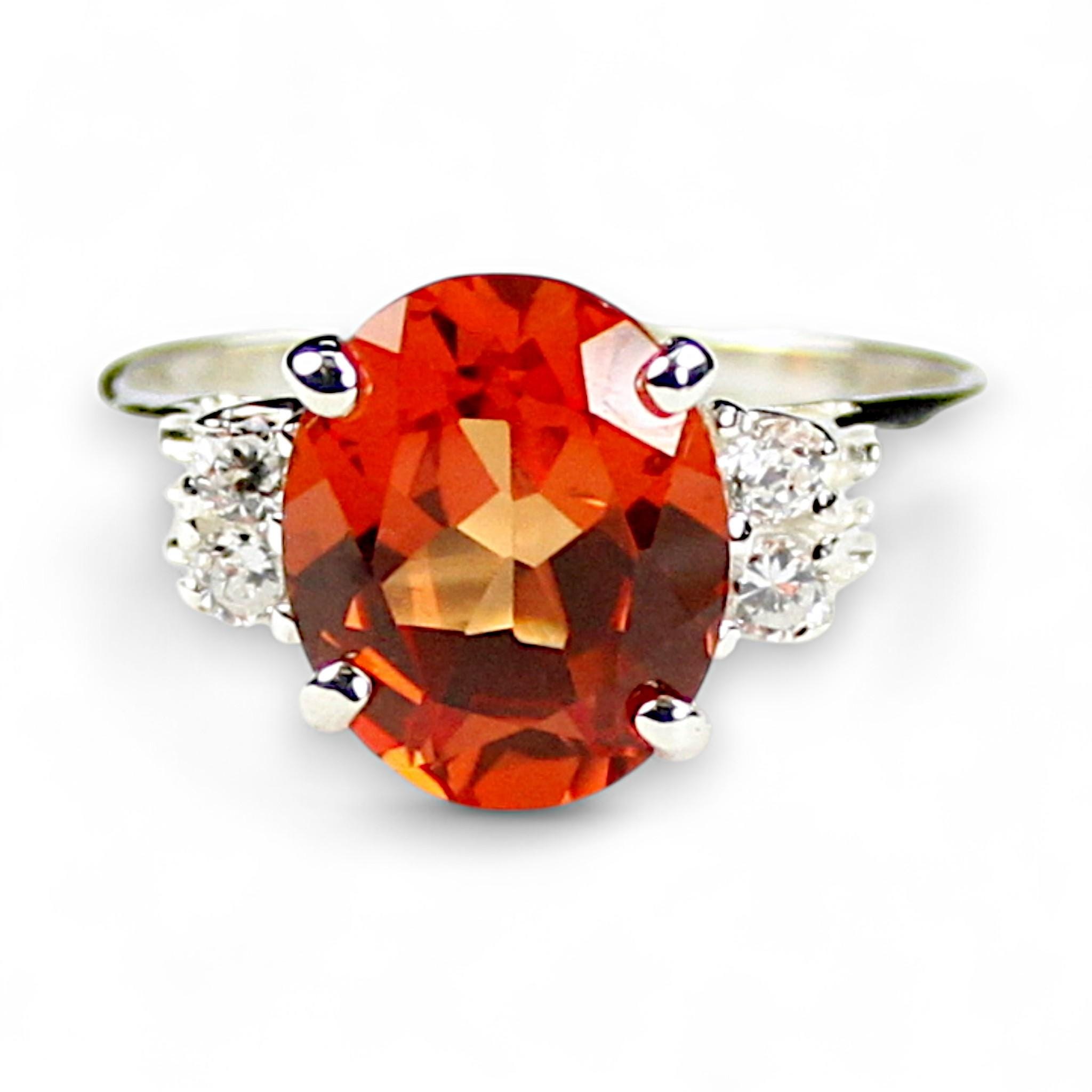 Crimson Fire Topaz, 925 Sterling Silver Post Earrings, SE002