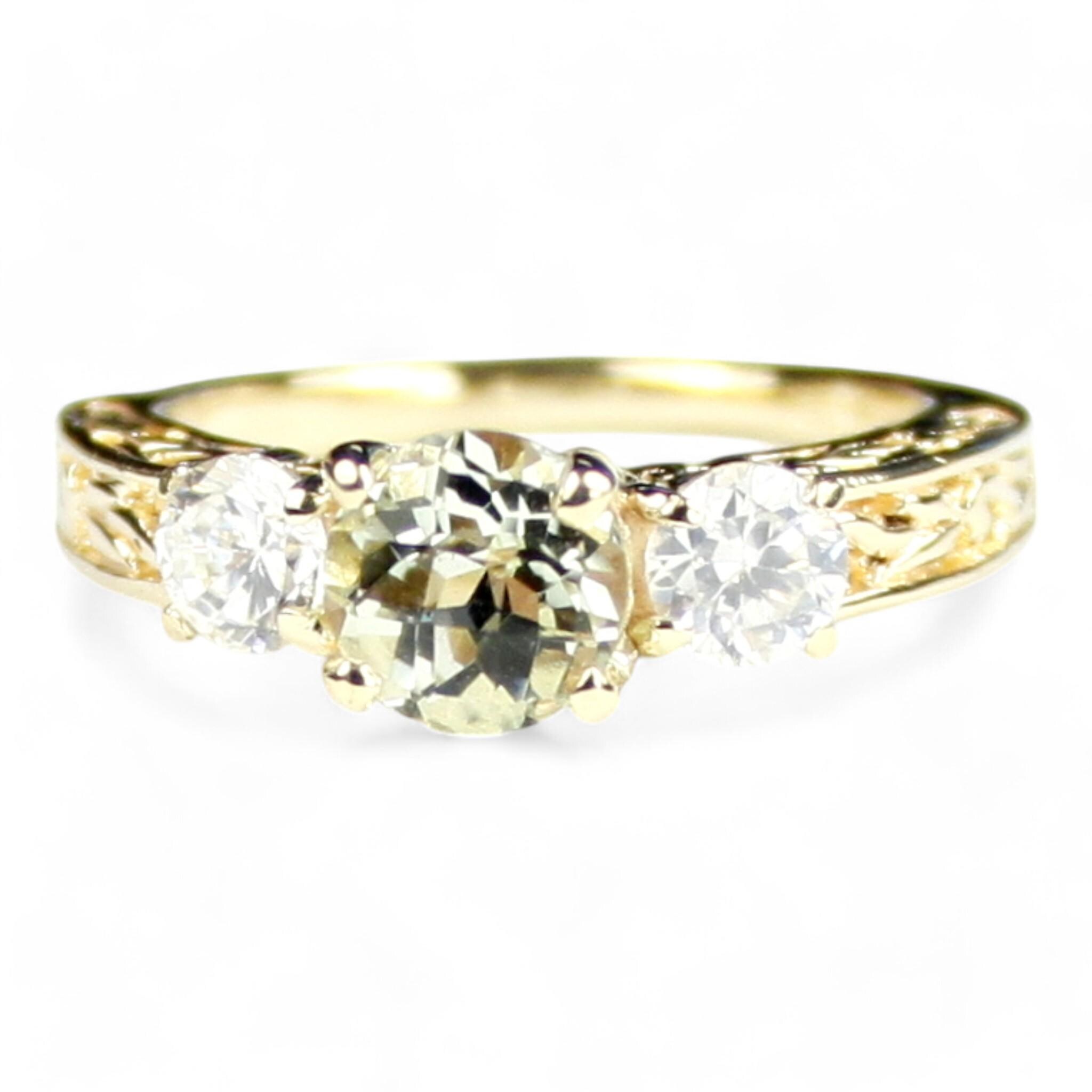 Peridot, 14KY Gold Ring, R005