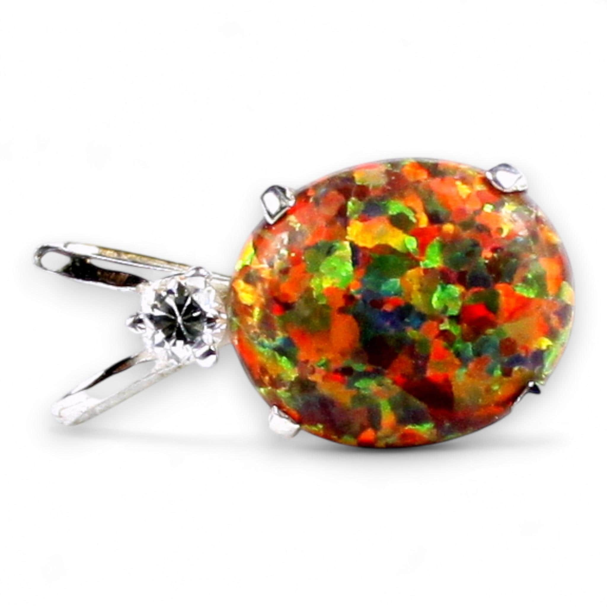 Red Brown Opal, 925 Sterling Silver Pendant, SP022