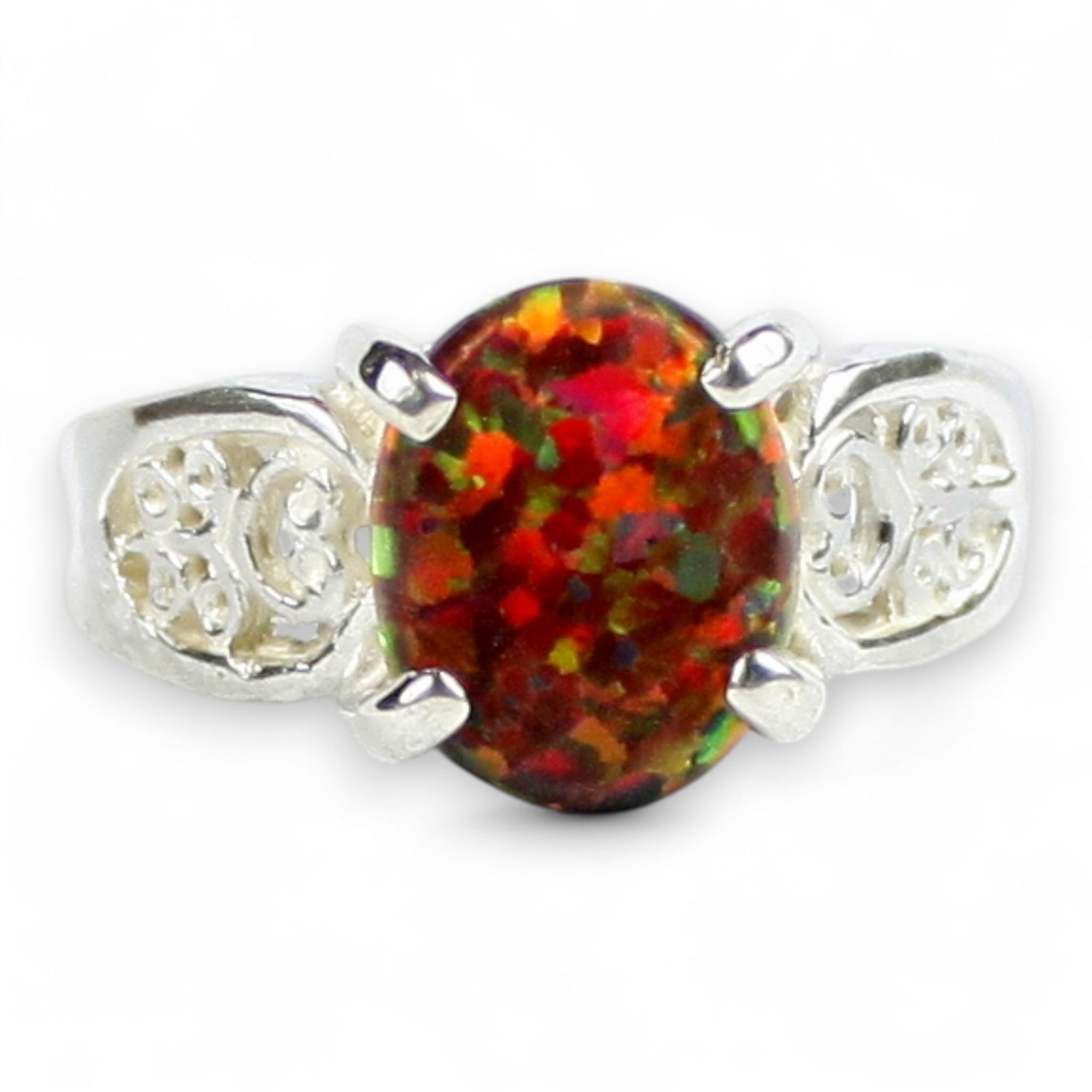 Silver Topaz, 925 Sterling Silver Antique Style Filigree Ladies Ring, SR009