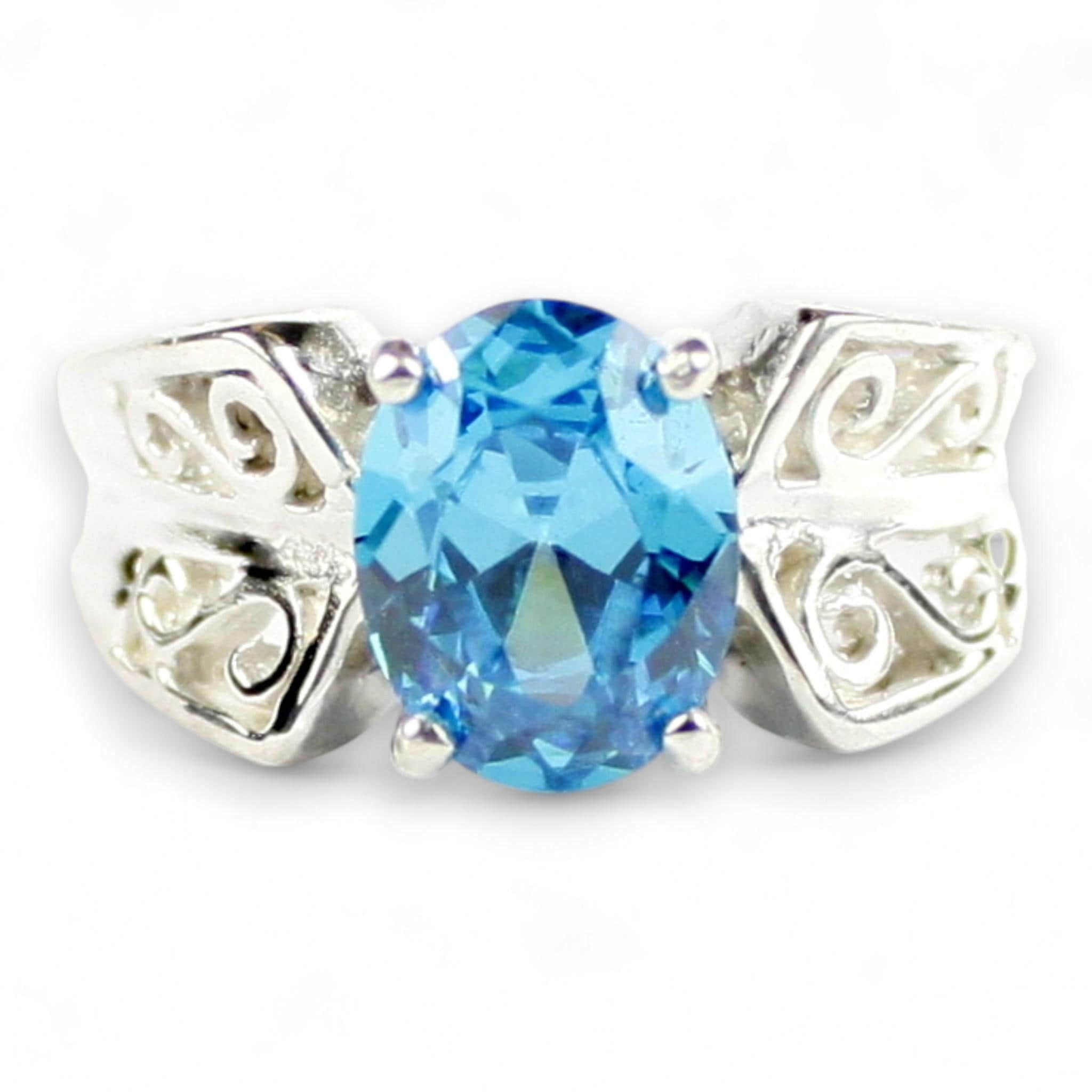 Champagne CZ, 925 Sterling Silver Men's Ring, SR368