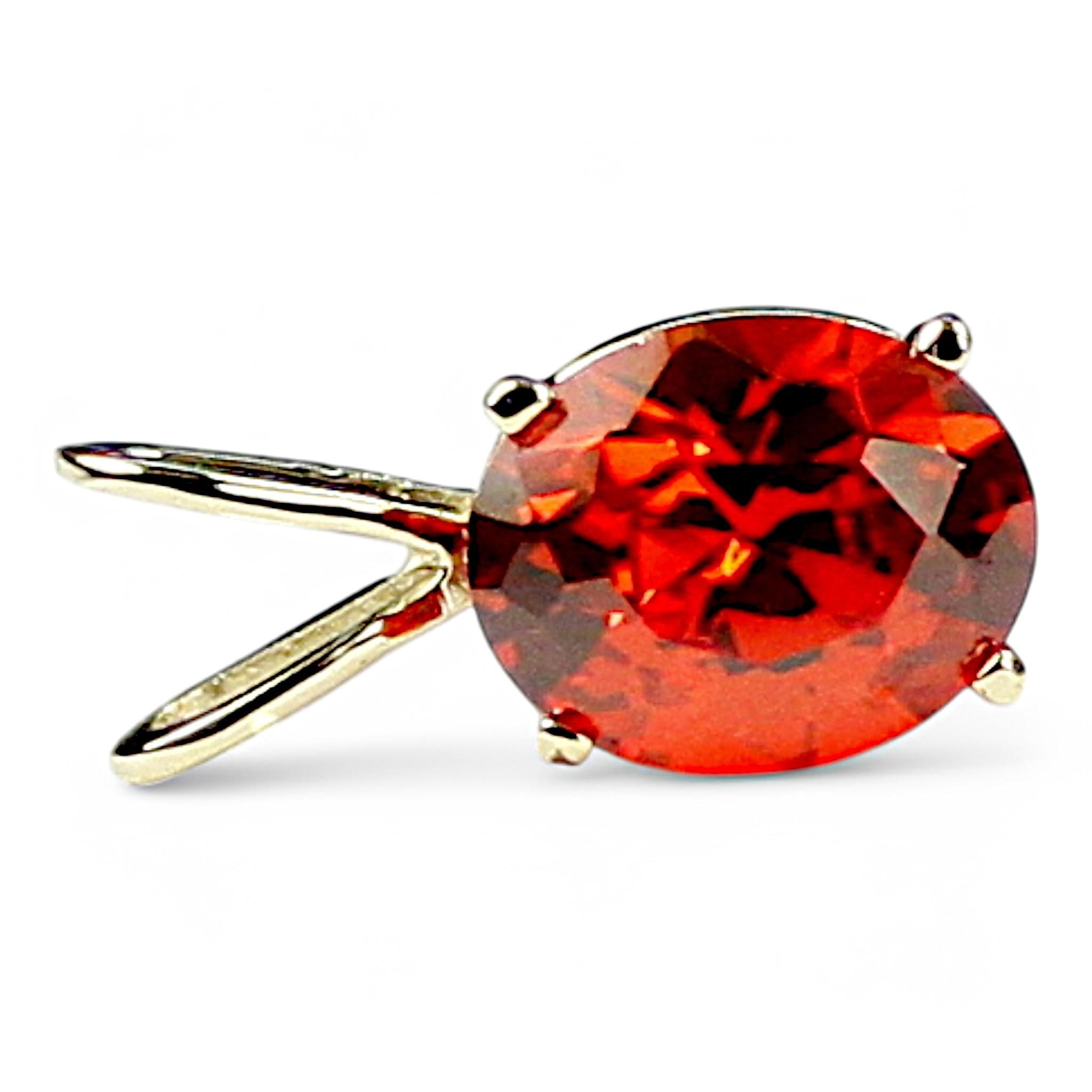 Mozambique Garnet, 14KY Gold Pendant, P022