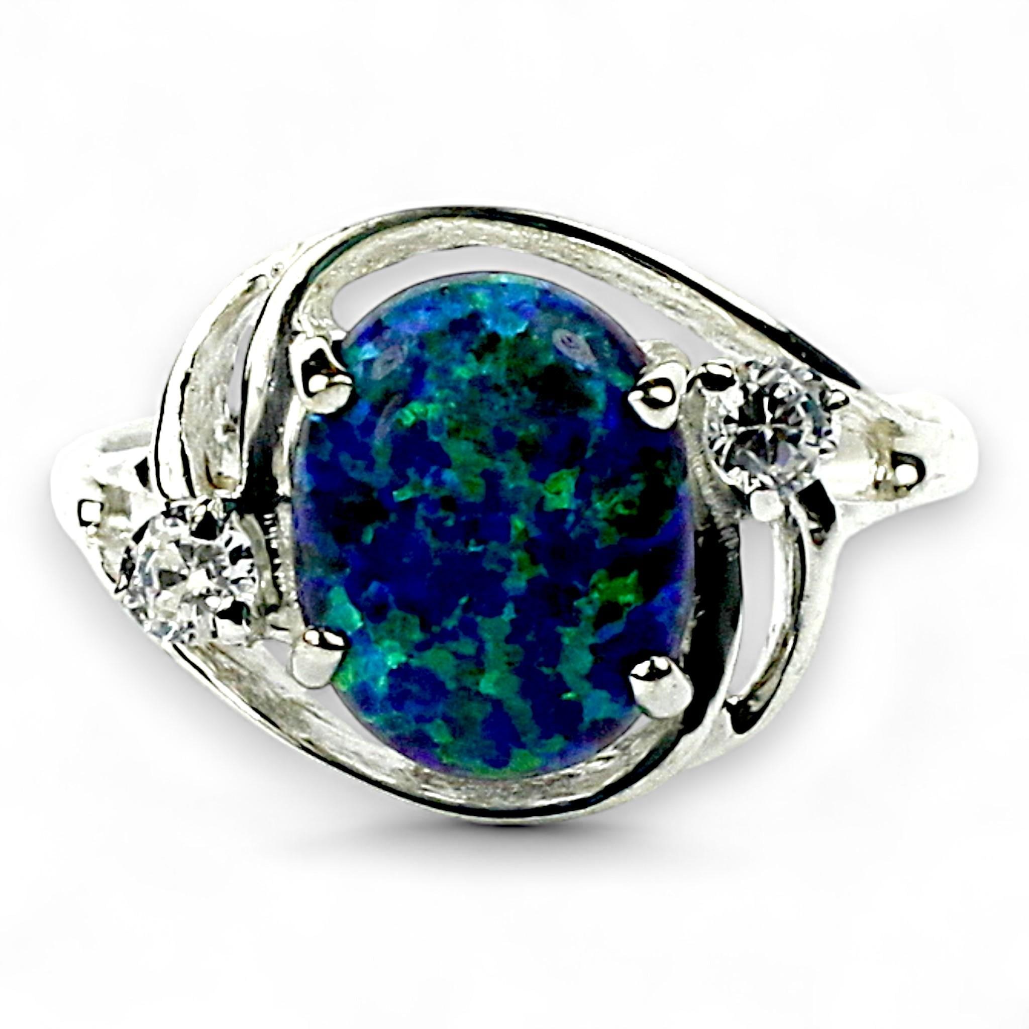 Blue Sapphire, 925 Sterling Silver Ladies Ring, SR365