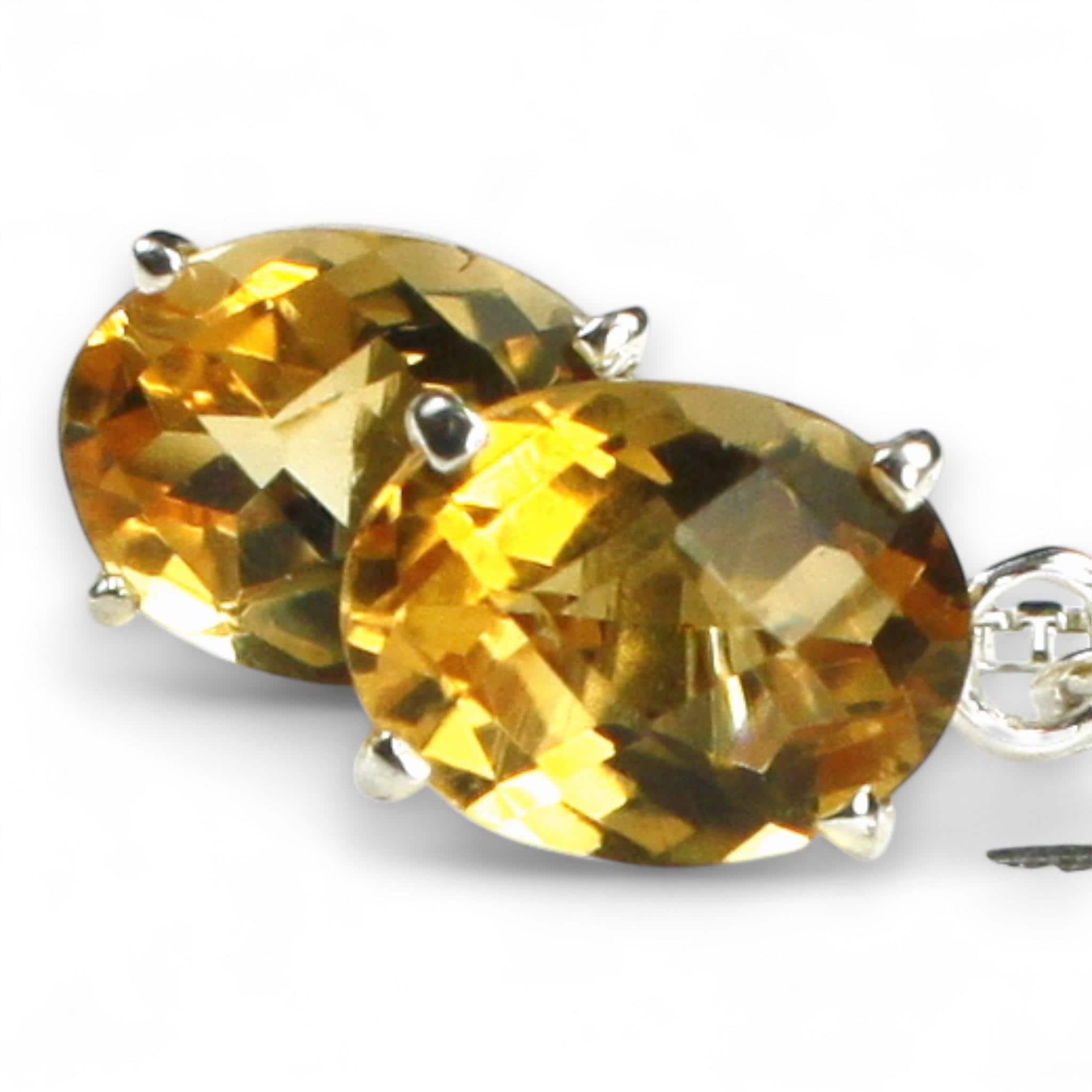 Smoky Quartz, 14KY Gold Leverback Mounts, E008