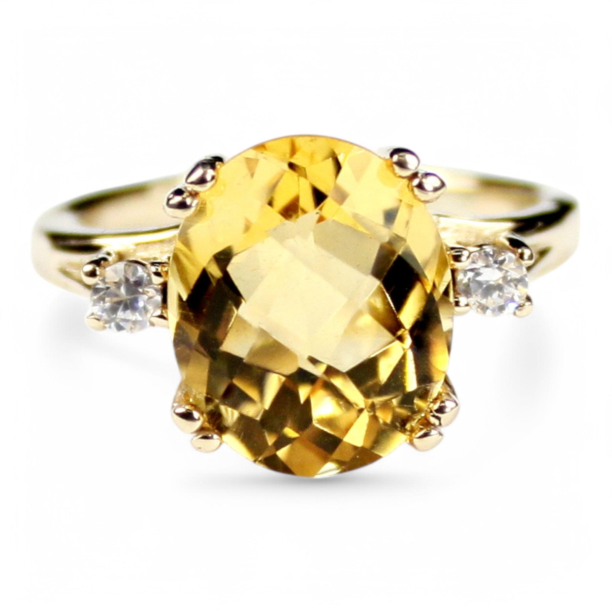 Mystic Fire Topaz, 14KY Gold Ring, R188