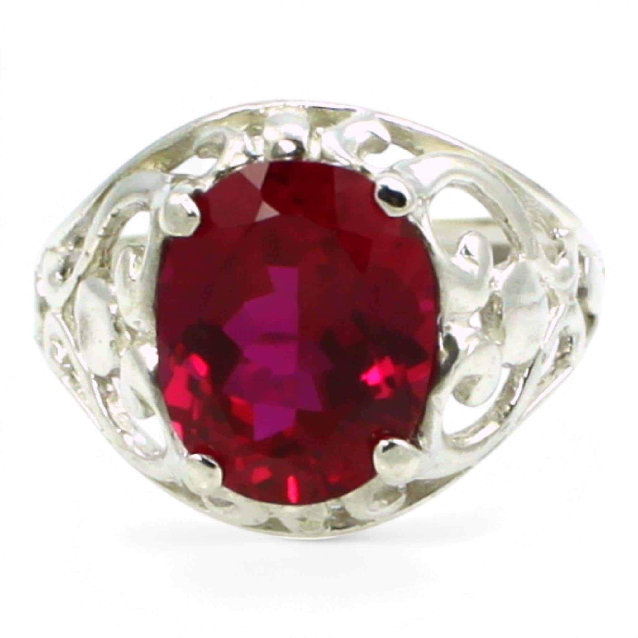 Ruby, 925 Sterling Silver Ring, SR004