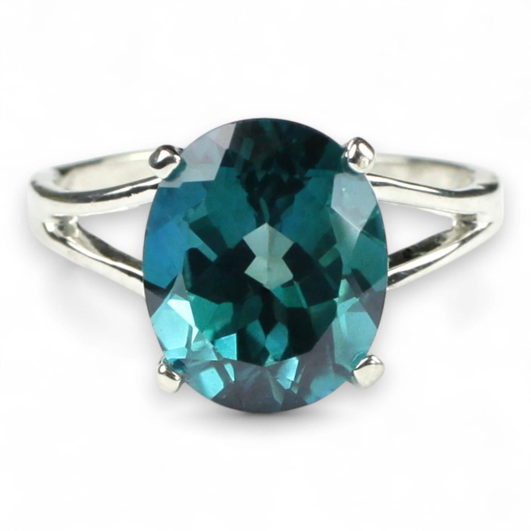 Brazilian Amethyst, 925 Sterling Silver Cluster Ring, SR283