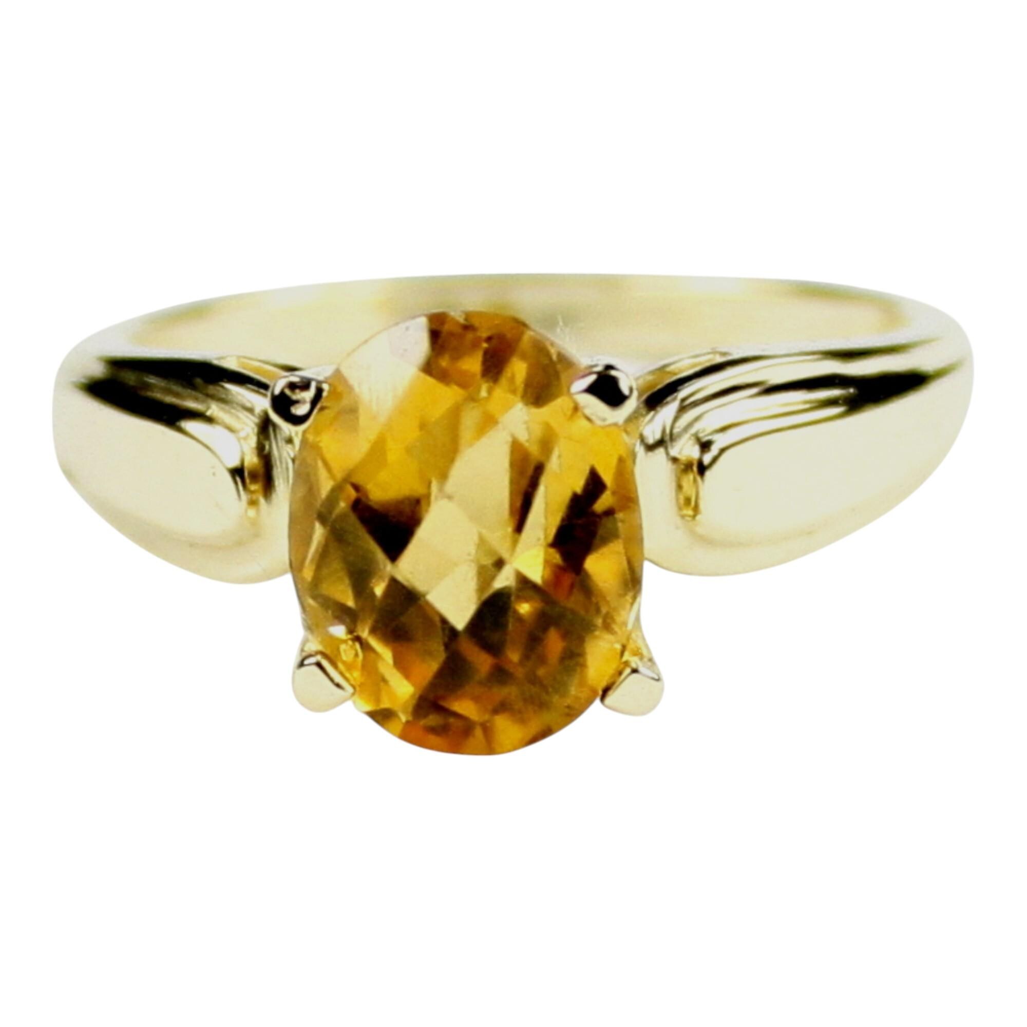 Citrine, 14KY Gold Pendant, P022