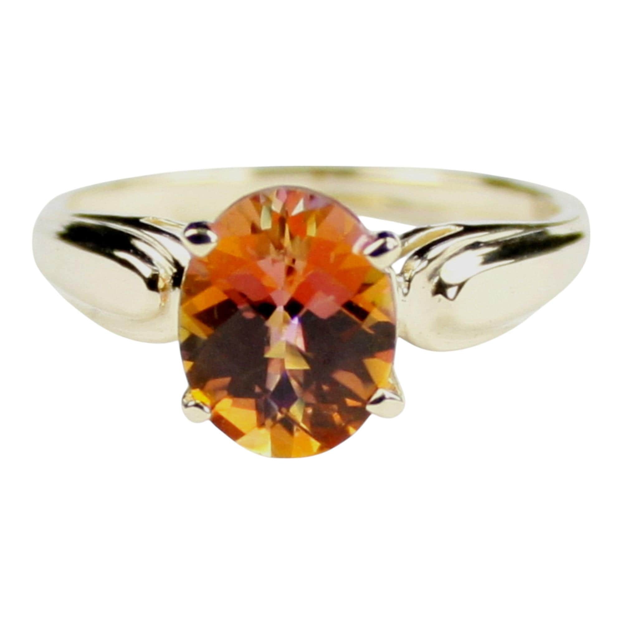 Padparadscha Sapphire, 14Ky Gold Ring, R058