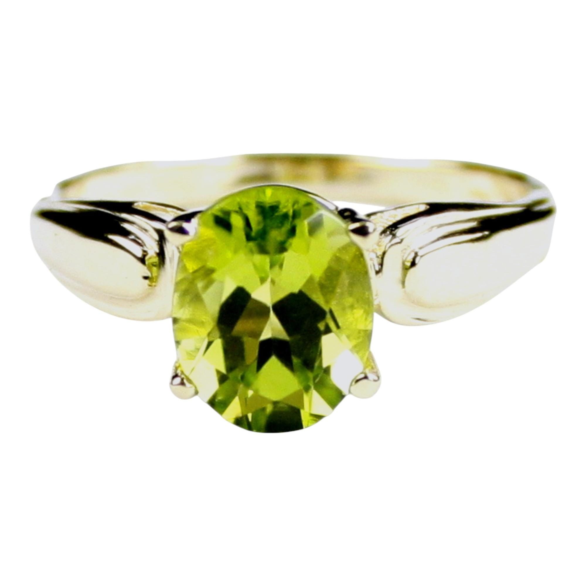 Green Amethyst , 925 Sterling Silver Ring, SR302