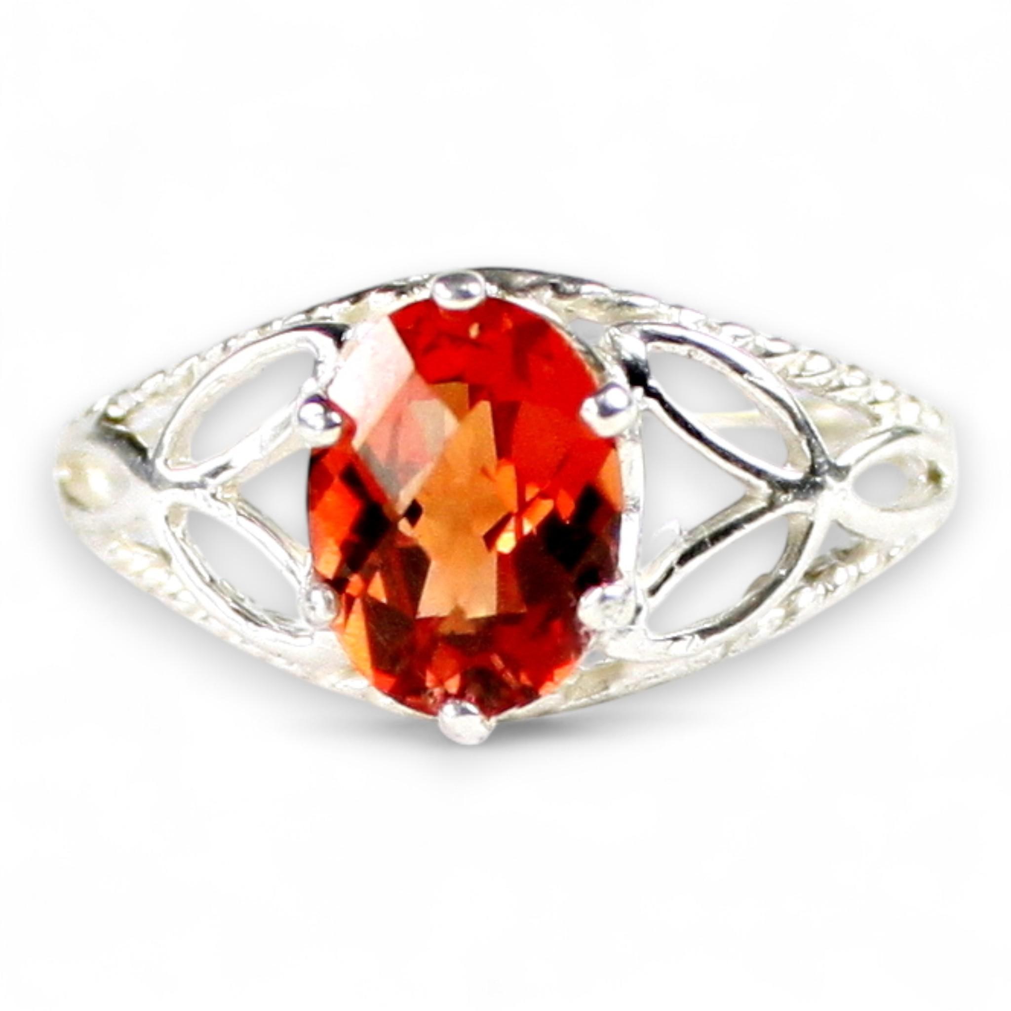 Padparadscha Sapphire, 925 Sterling Silver Ladies Ring, SR243