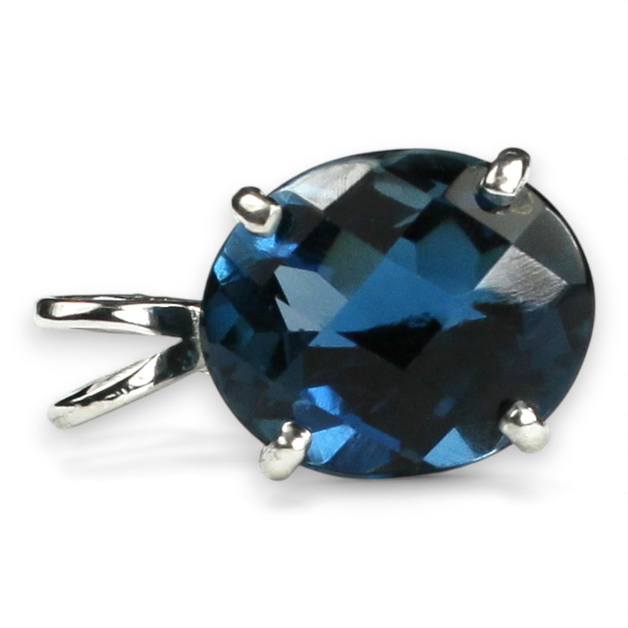 Swiss Blue CZ, 925 Sterling Silver Ring, SR366