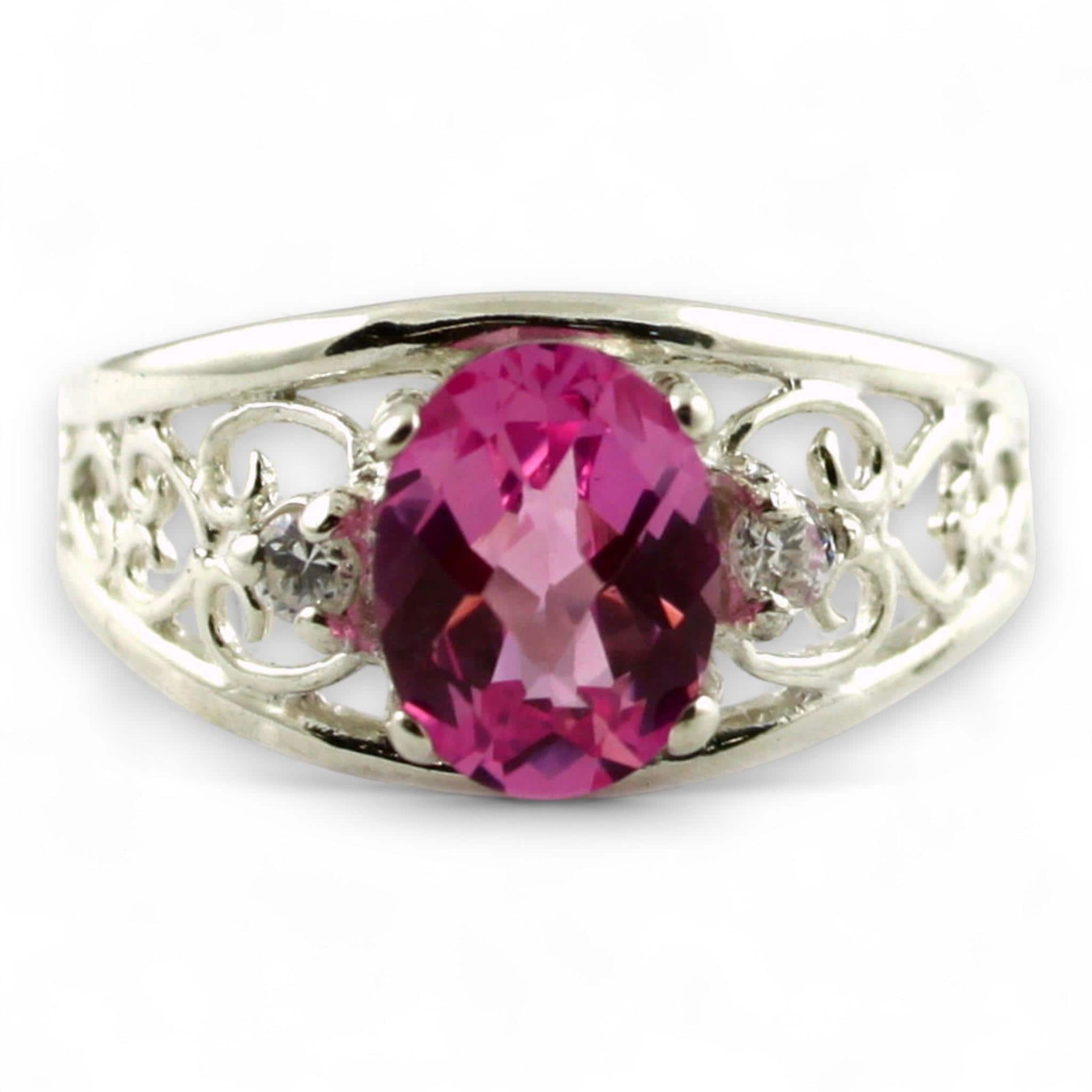 Champagne CZ, 925 Sterling Silver Ring, SR302