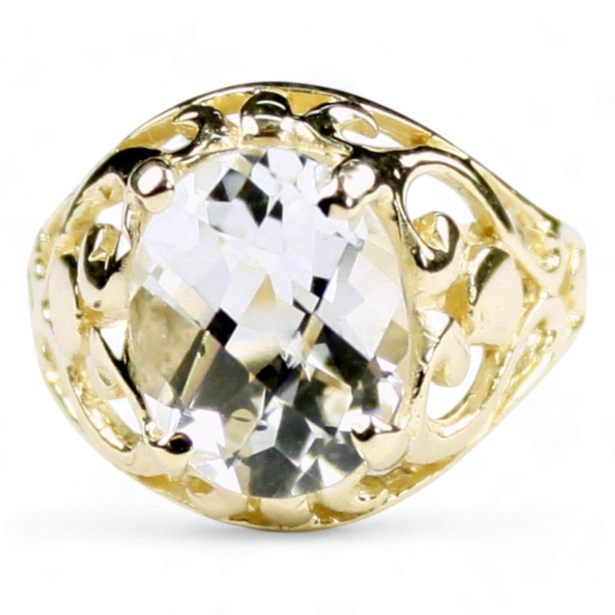Cubic Zirconia, 10Ky Gold Ring, R016