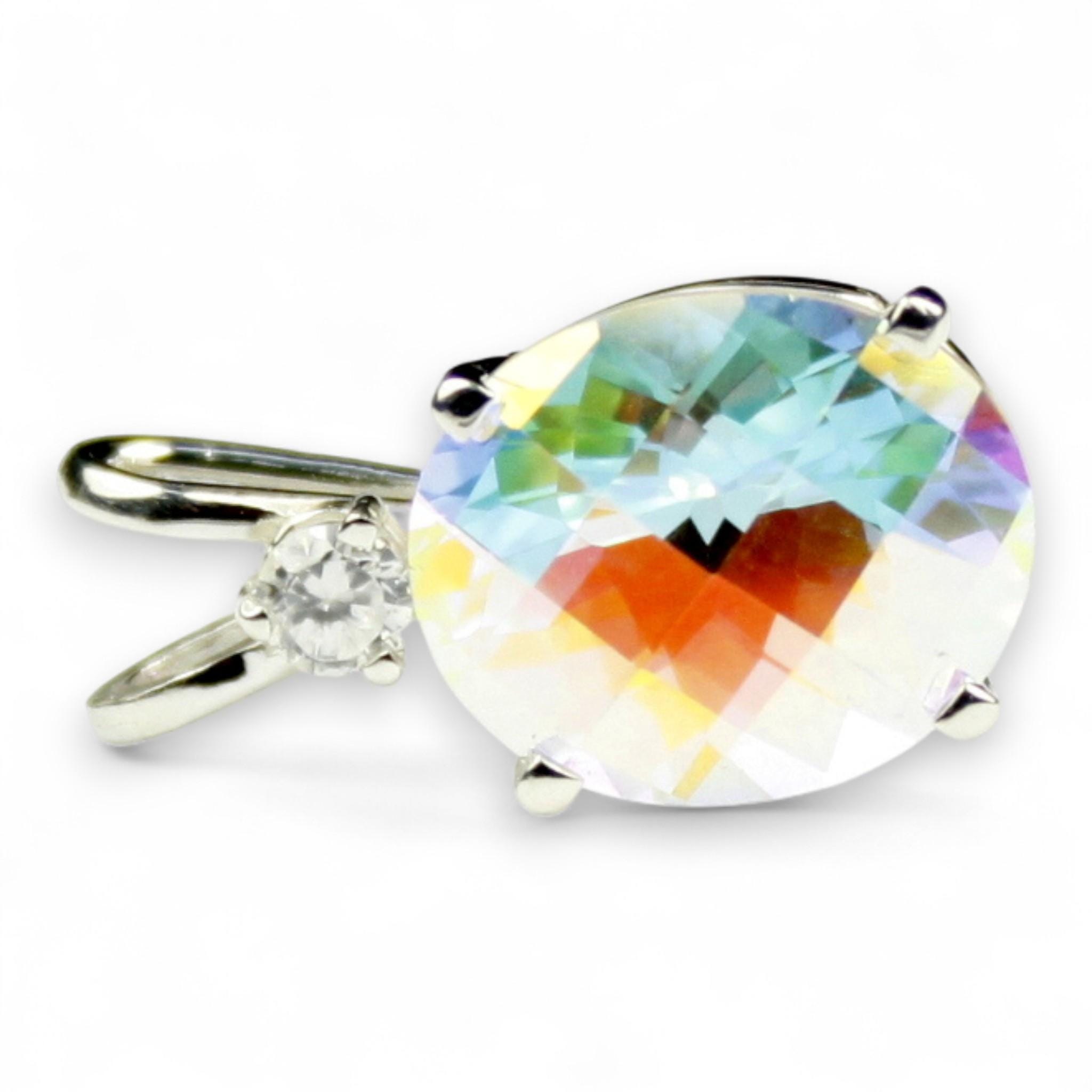Golden Yellow CZ, 925 Sterling Silver Pendant, SP002