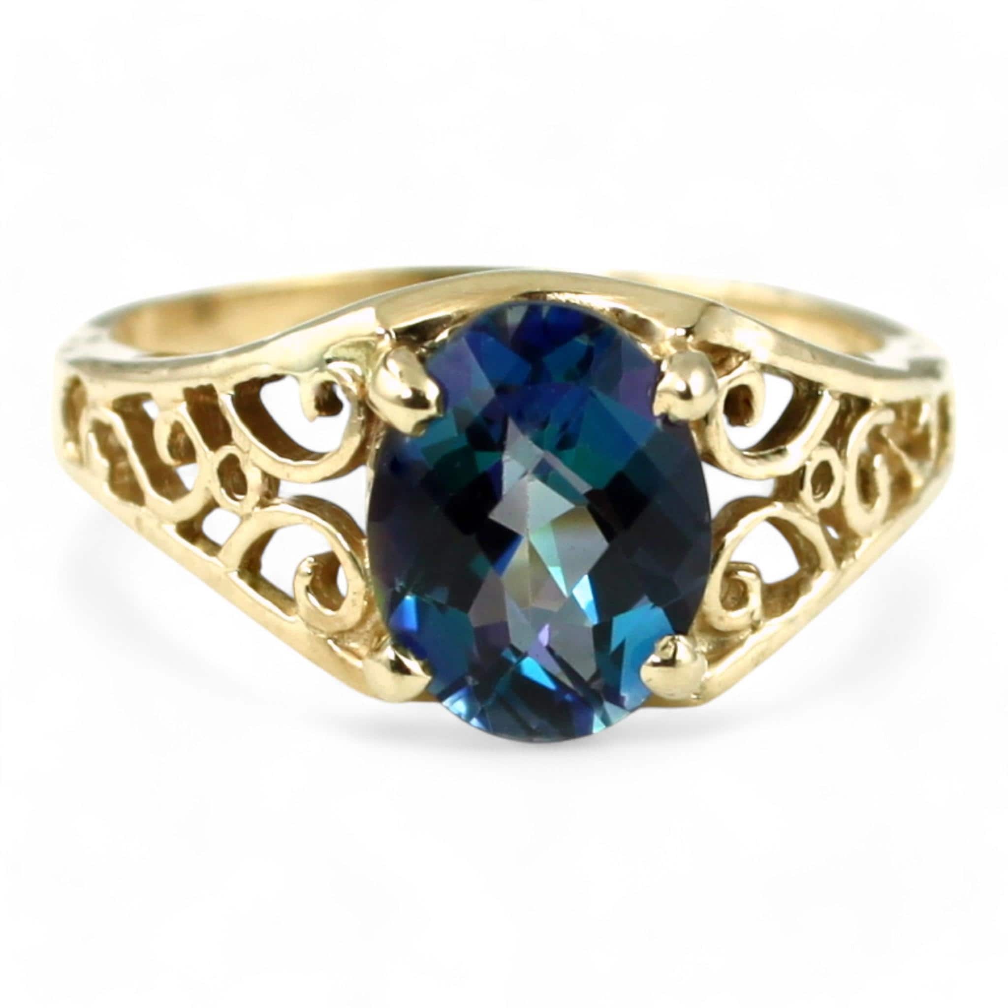 Swiss Blue CZ, 925 Sterling Silver Ladies Ring, SR083