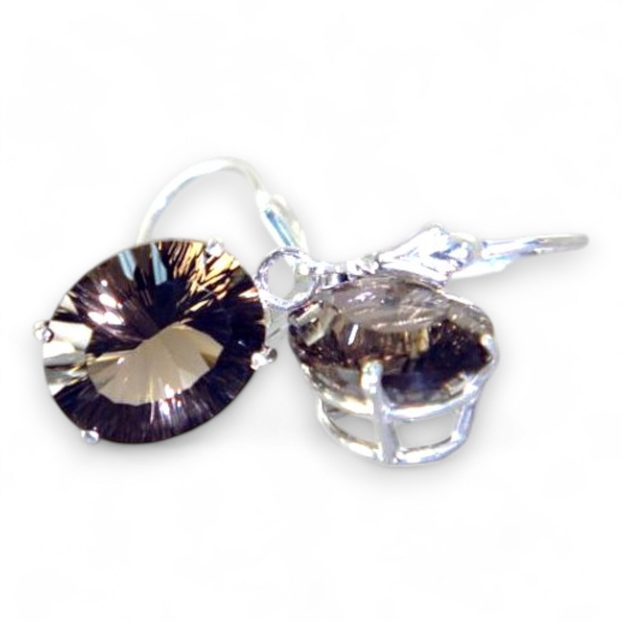 Crimson Fire Topaz 925 Sterling Silver Leverback Earrings, SE001