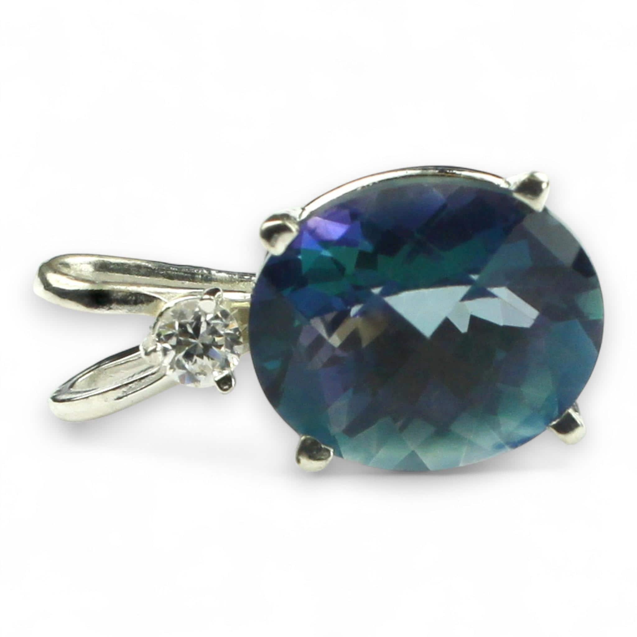 Green Amethyst, 14KY Gold Pendant, P021