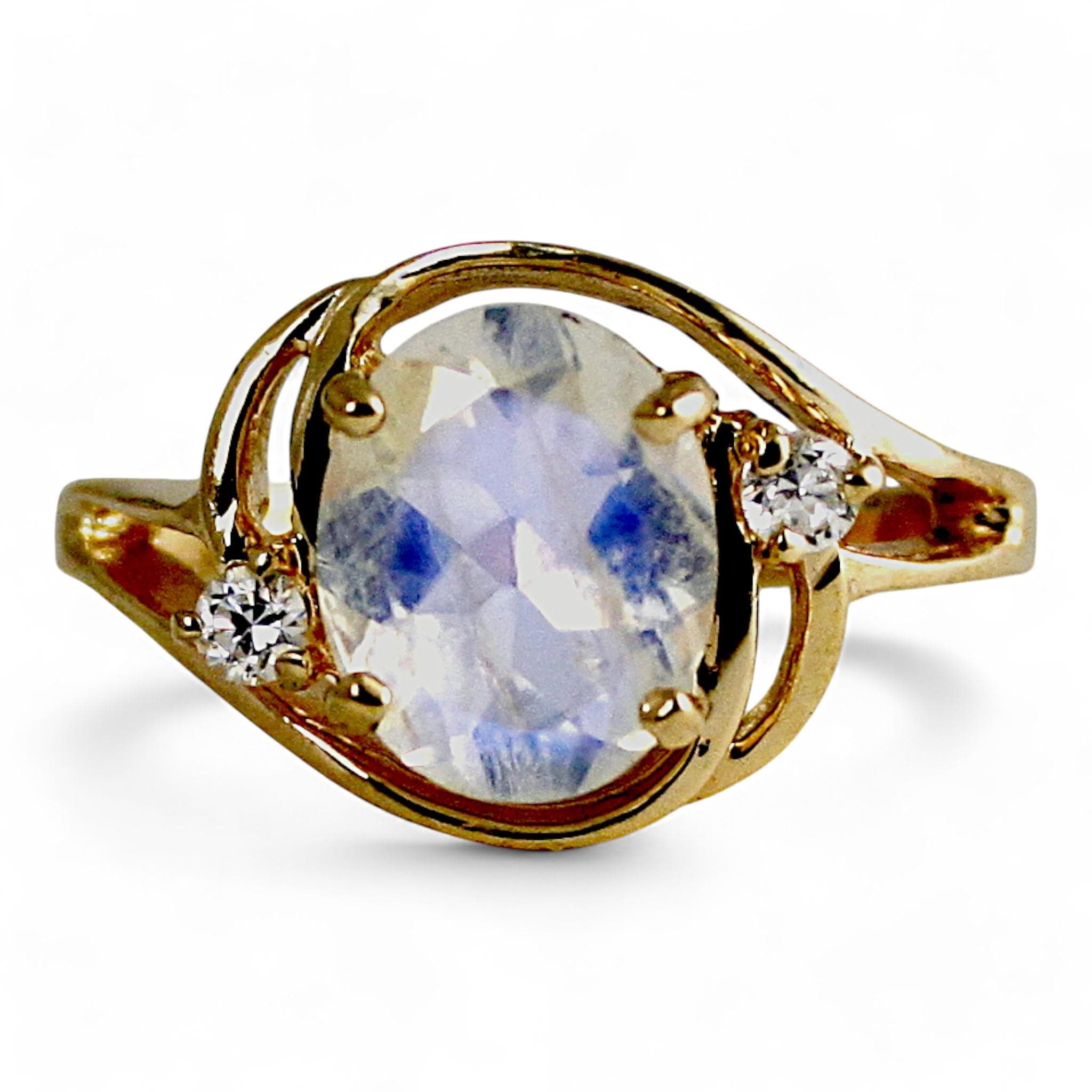 Green Amethyst Prasiolite, 10Ky Gold Ring, R055