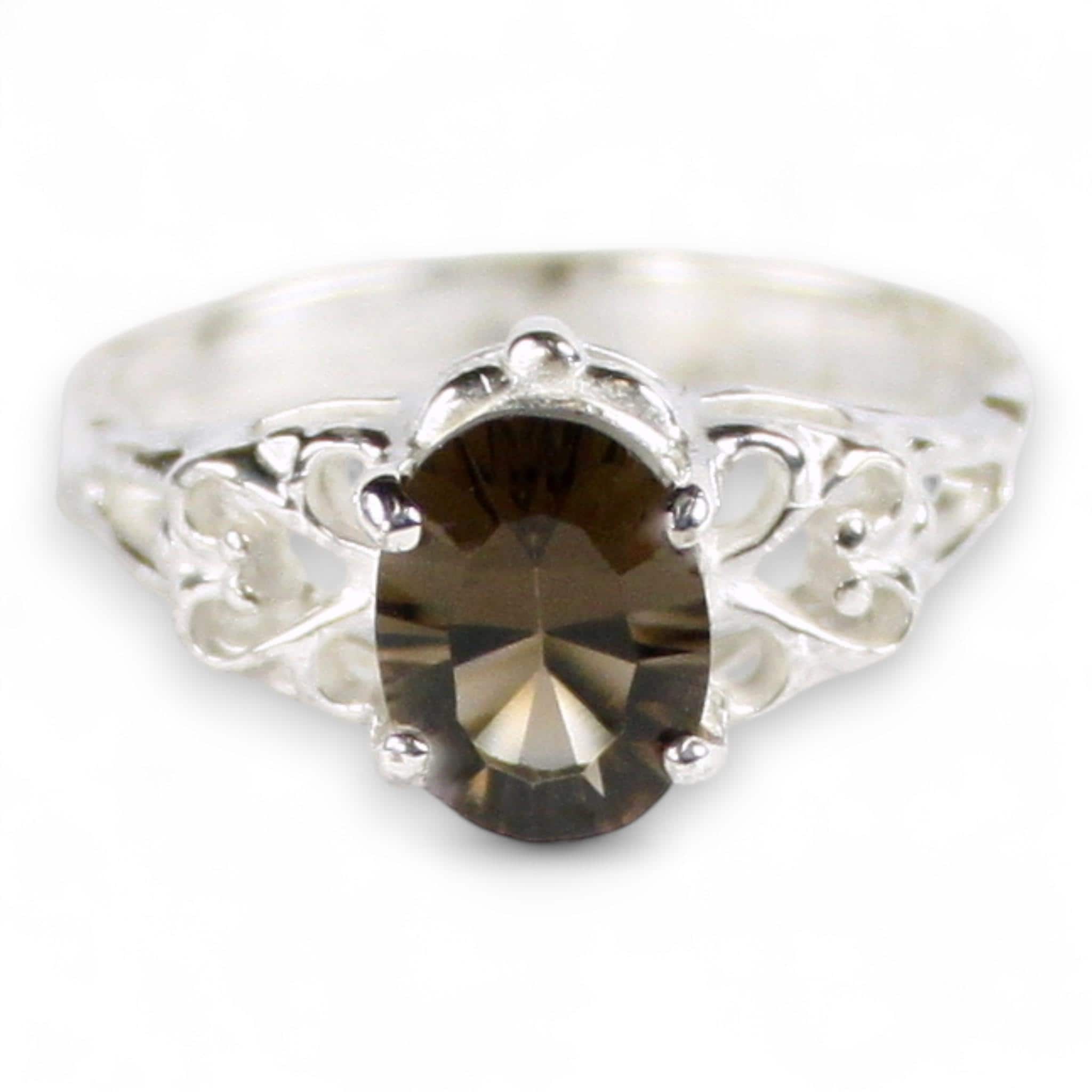 Russian Nanocrystal Emerald, 925 Sterling Silver Ring, SR058