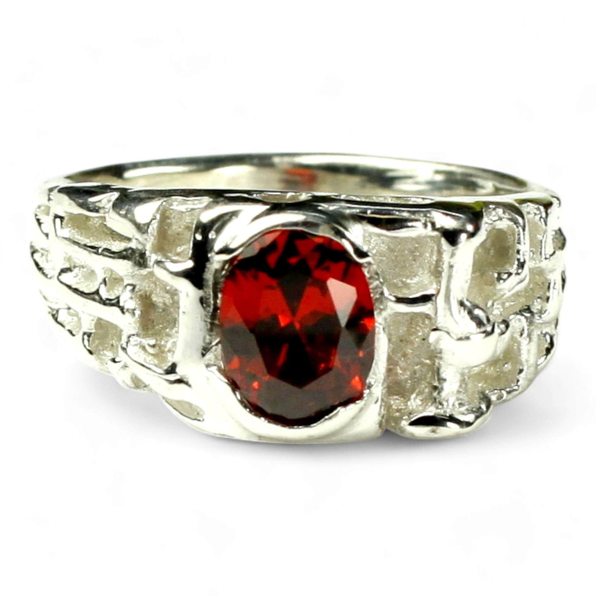 Crimson fire Topaz, 925 Sterling Silver Ring, SR058