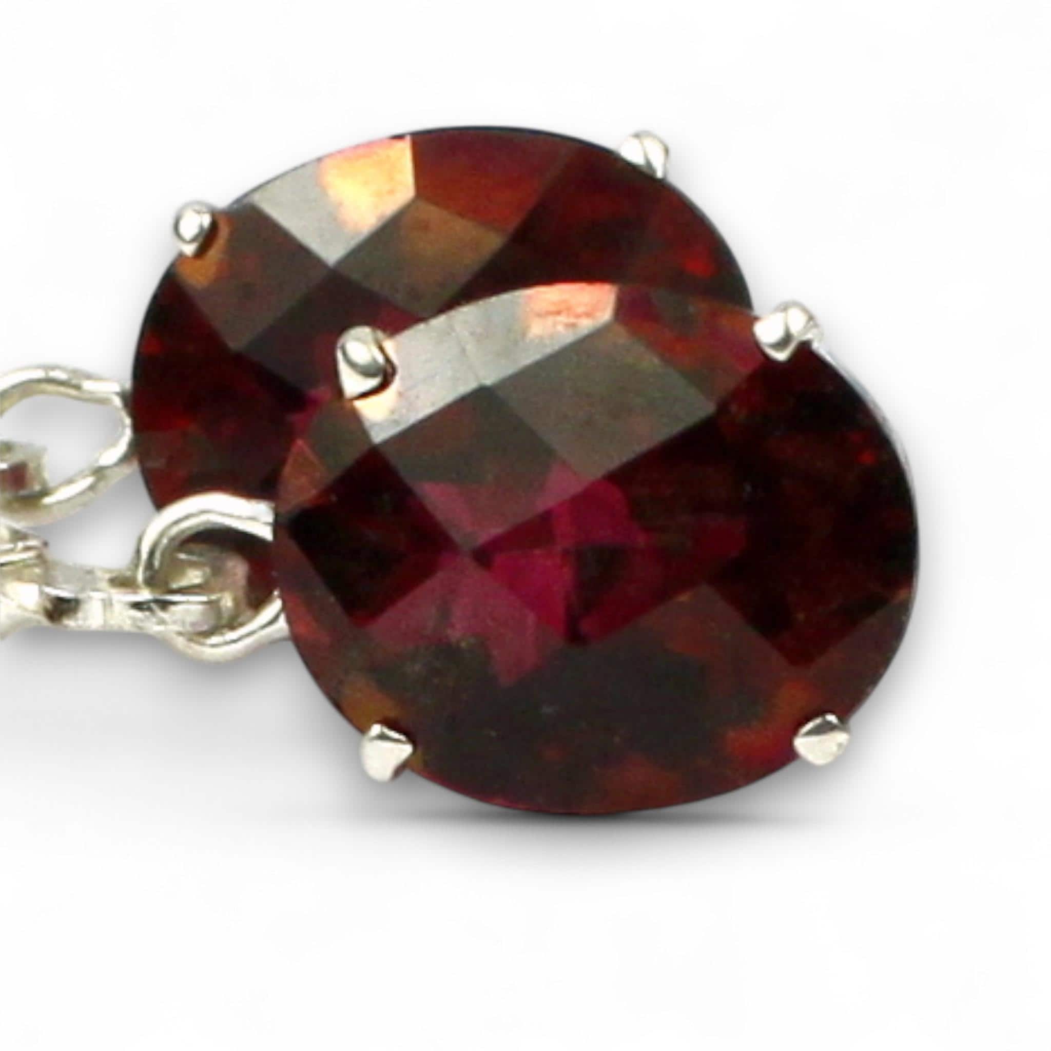 Mozambique Garnet, 925 Sterling Silver Leverback Earrings, SE107