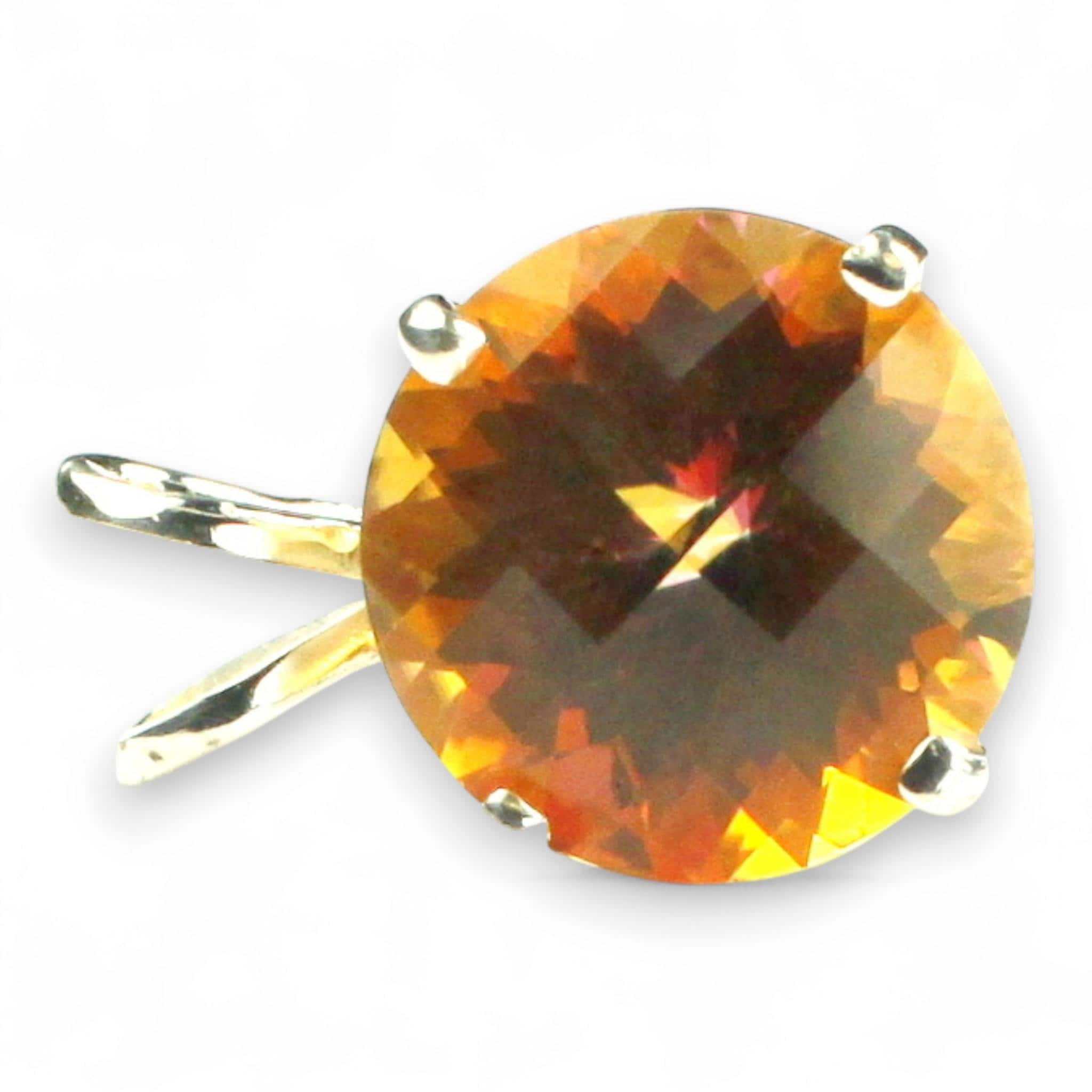 Padparadscha Sapphire, Sterling Silver Pendant, SP043