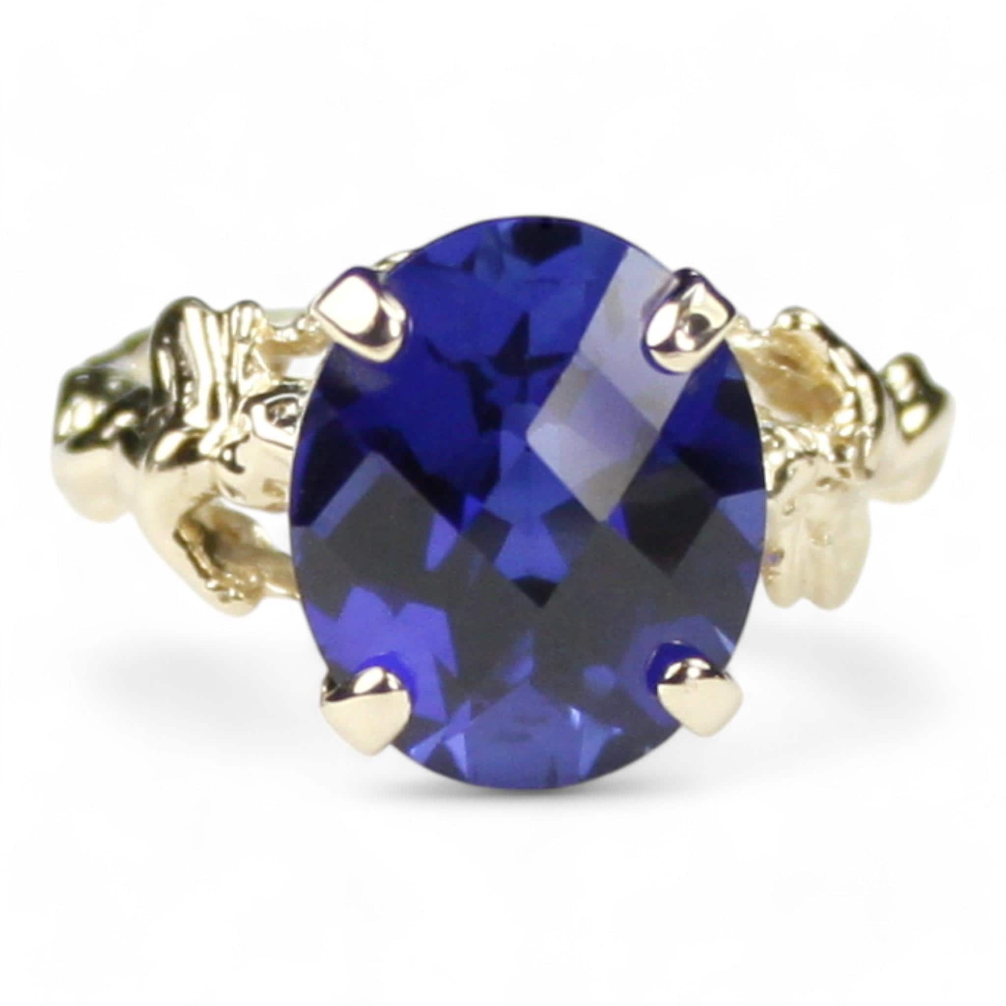 Golden Yellow CZ, 925 Sterling Silver Ring, SR070