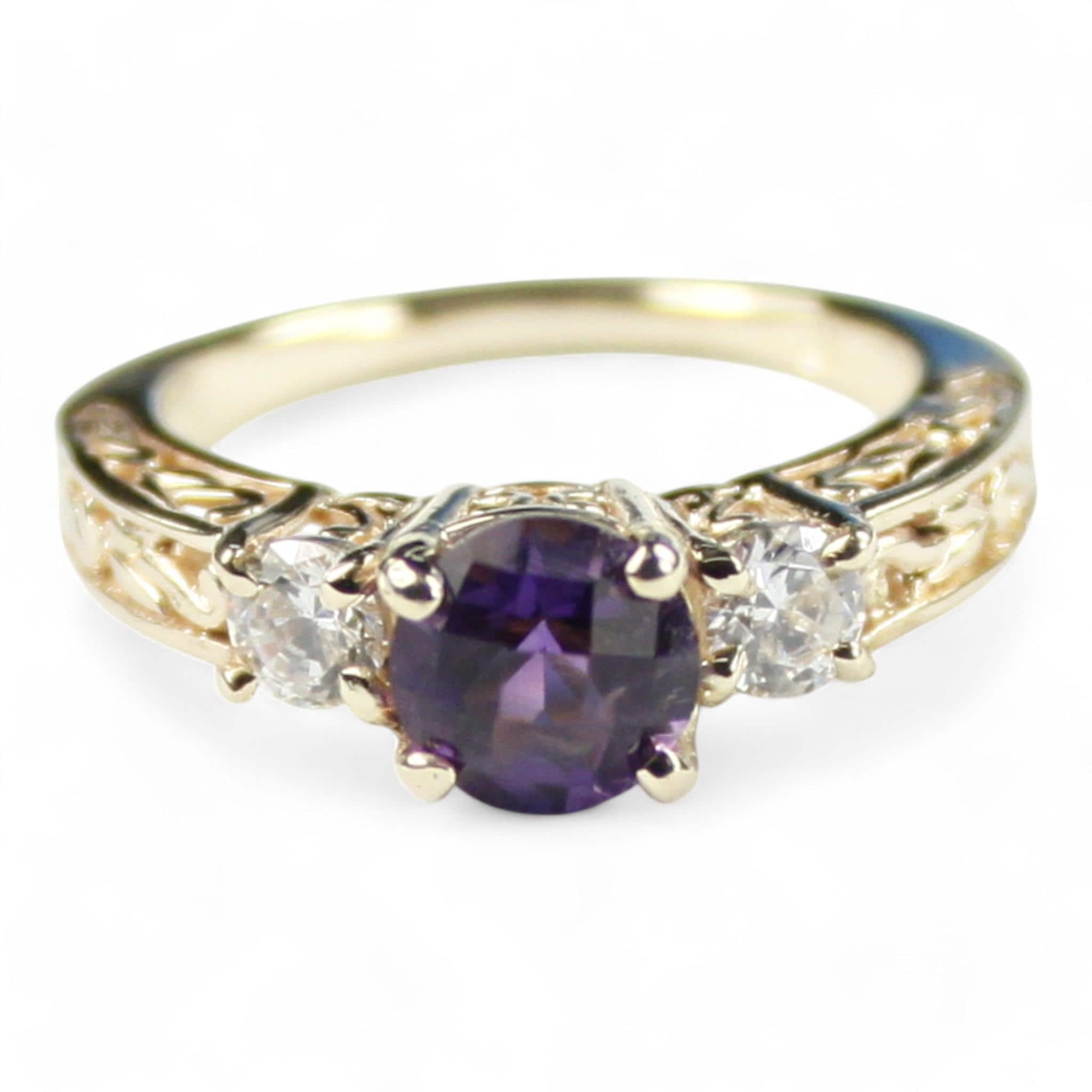 Garnet CZ, 925 Sterling Silver Ring, SR235
