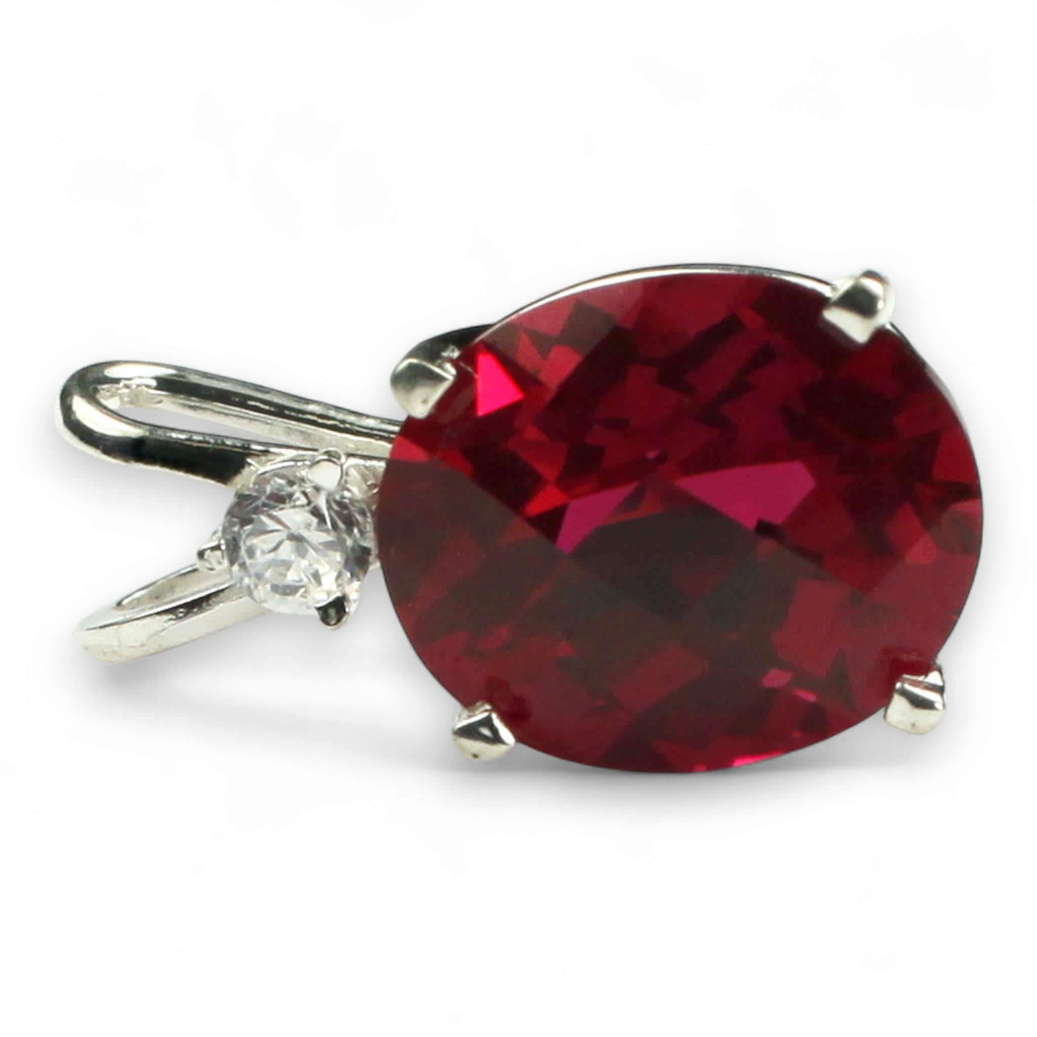 Garnet CZ, 14K Gold Leverback Earrings, E001