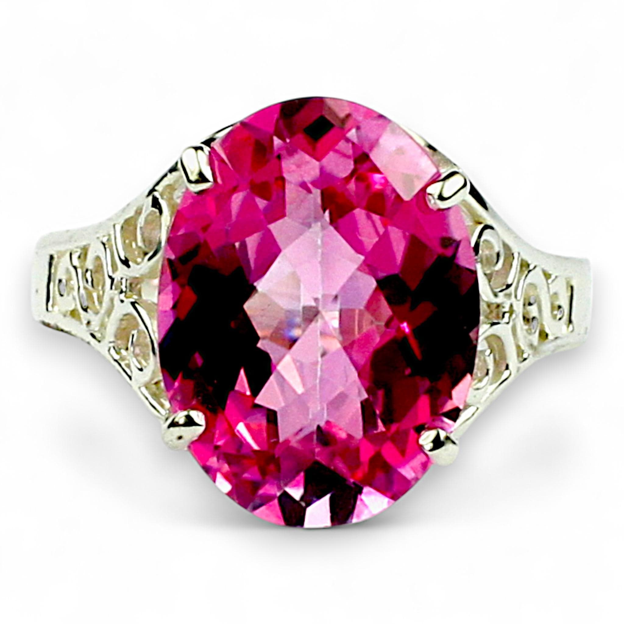 Russian Nanocrystal Emerald, 925 Sterling Silver Ladies Ring, SR070