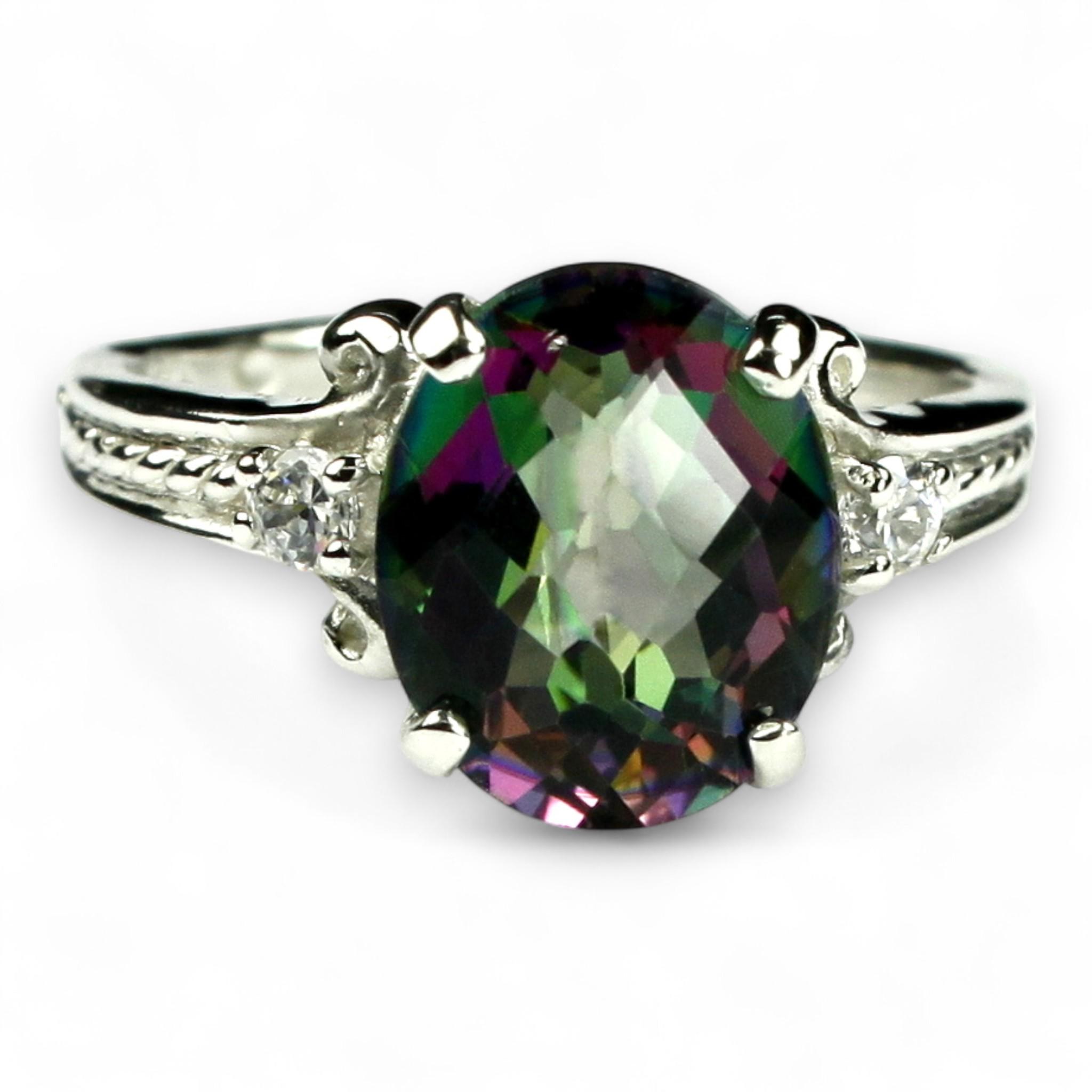 Russian Nanocrystal Emerald, 925 Sterling Silver Ring SR139