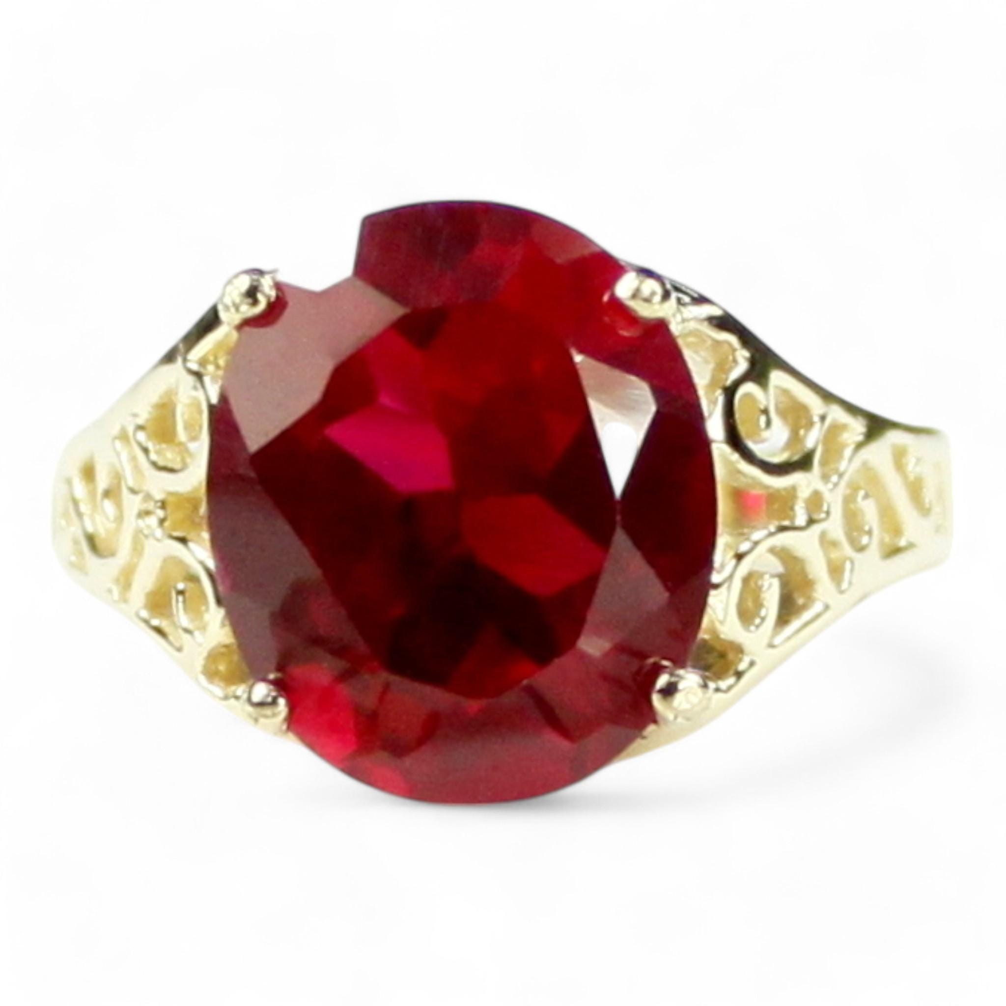 Mystic Fire Topaz w/ 2 Accents, 14KY Gold Ring, R254