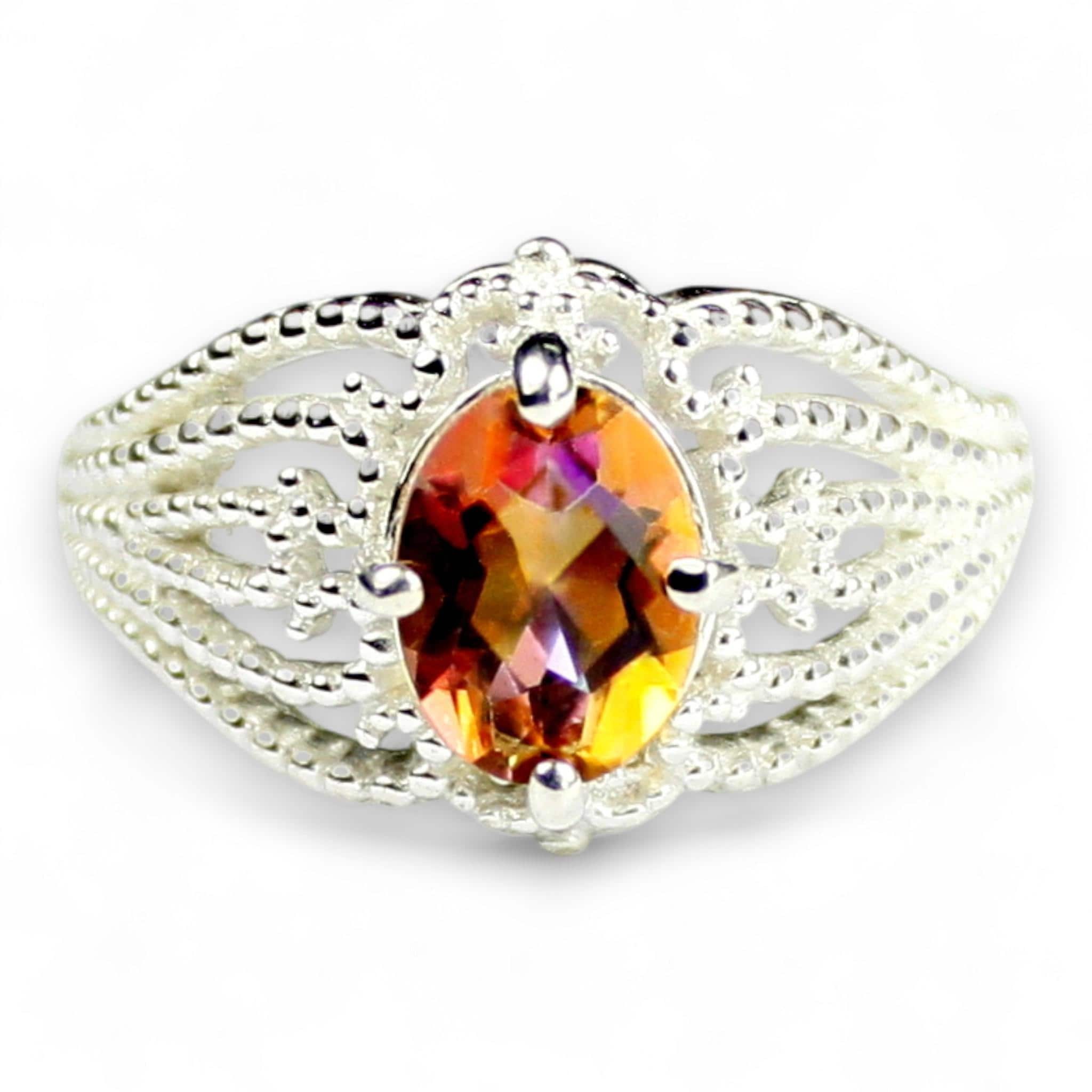 Russian Nanocrystal Emerald, 10KY Gold Ring R004