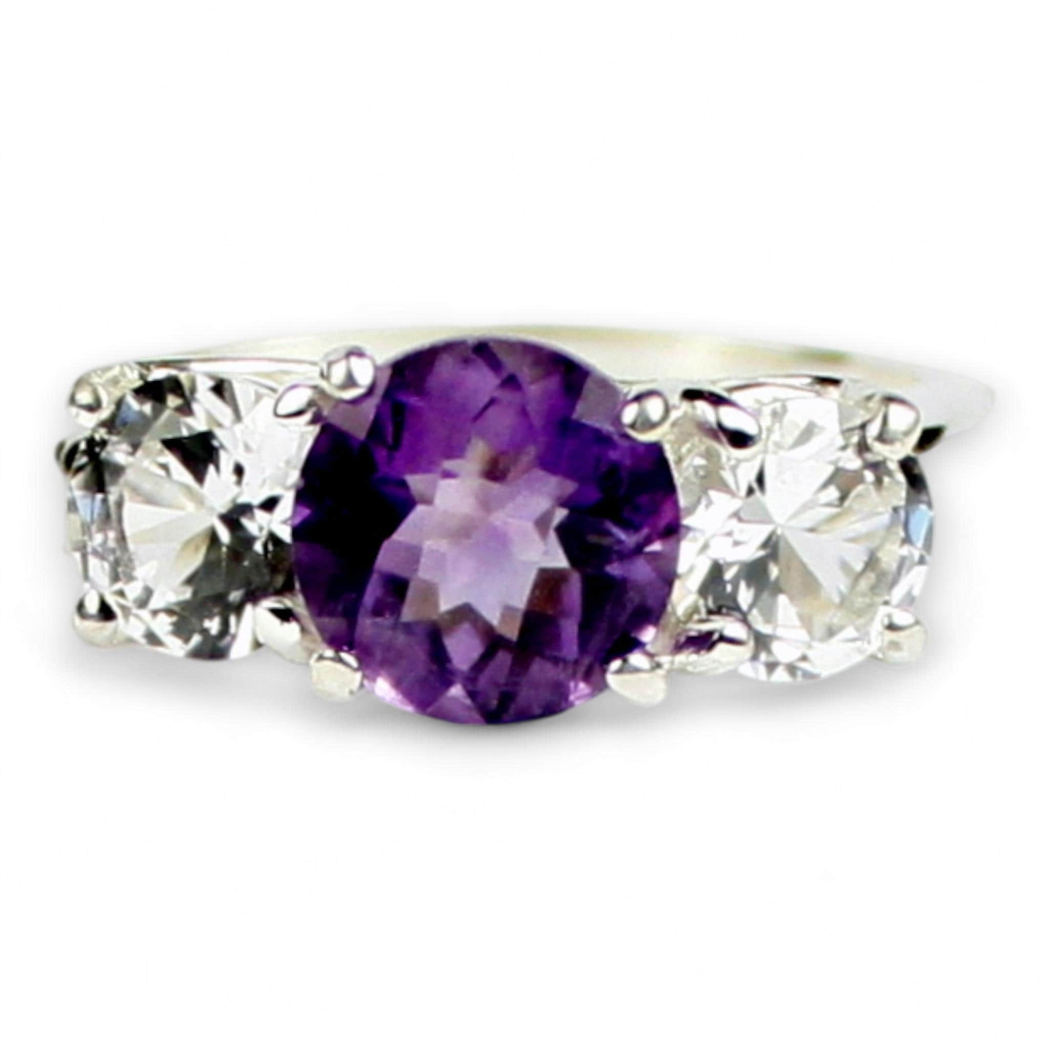 Swiss Blue CZ, 925 Sterling Silver Ring, SR114