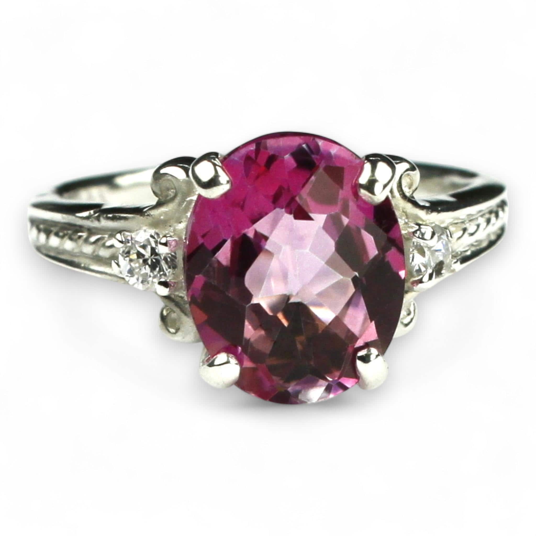 Russian Nanocrystal Emerald, 925 Sterling Silver Ladies Ring, SR369