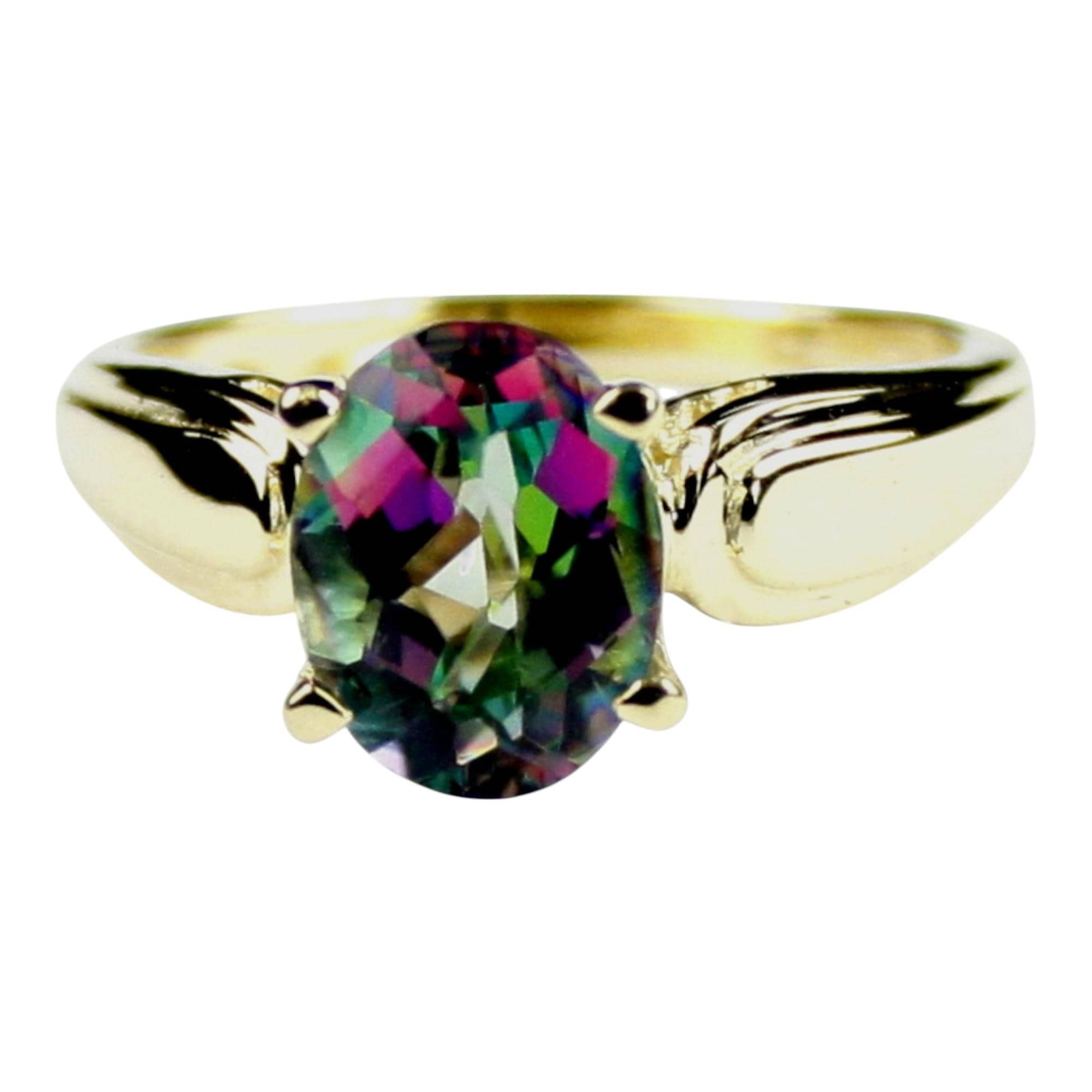 Golden Yellow CZ, 10KY Gold Ring, R021