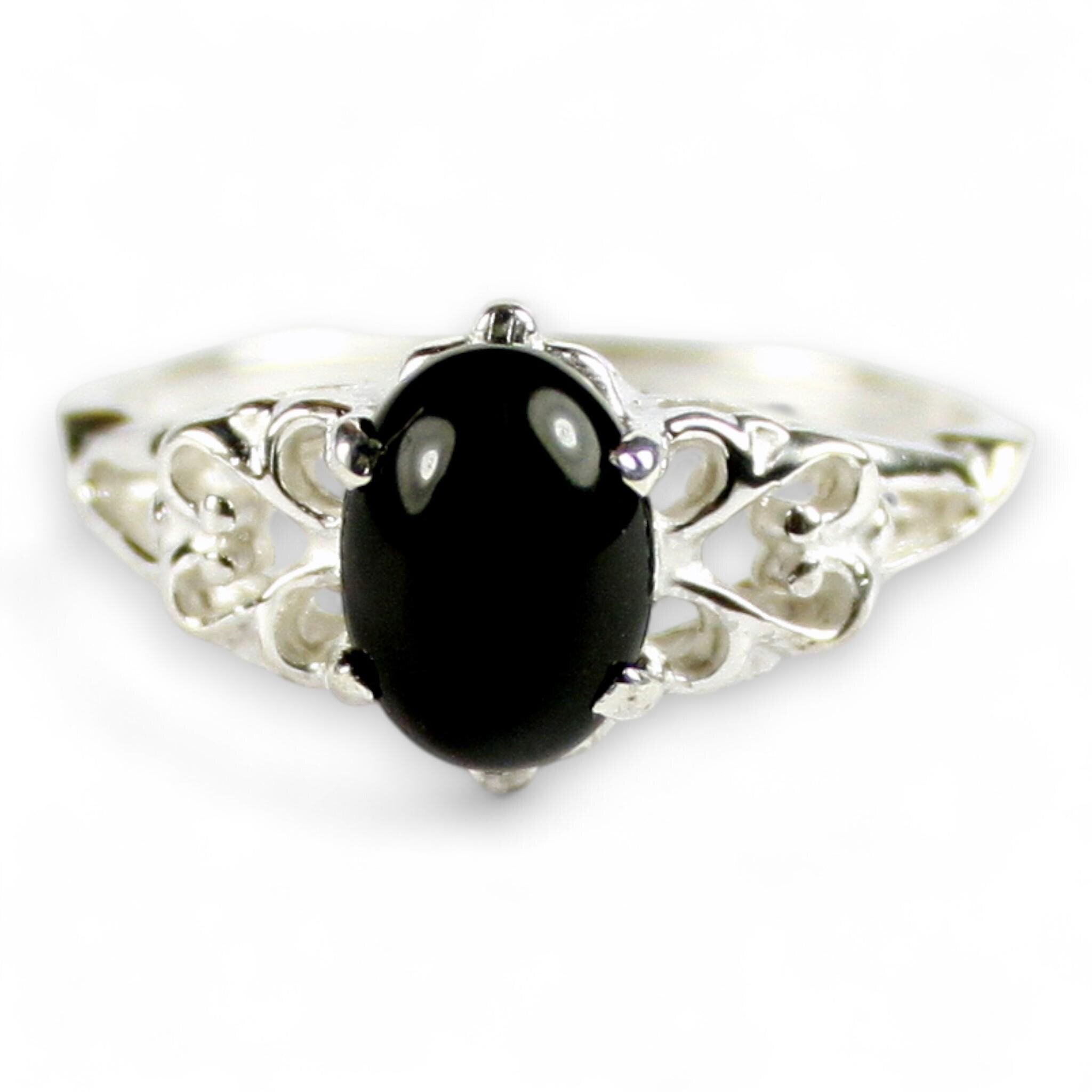 Created Blue Sapphire, 14K Yellow Gold Angel Ring, R154