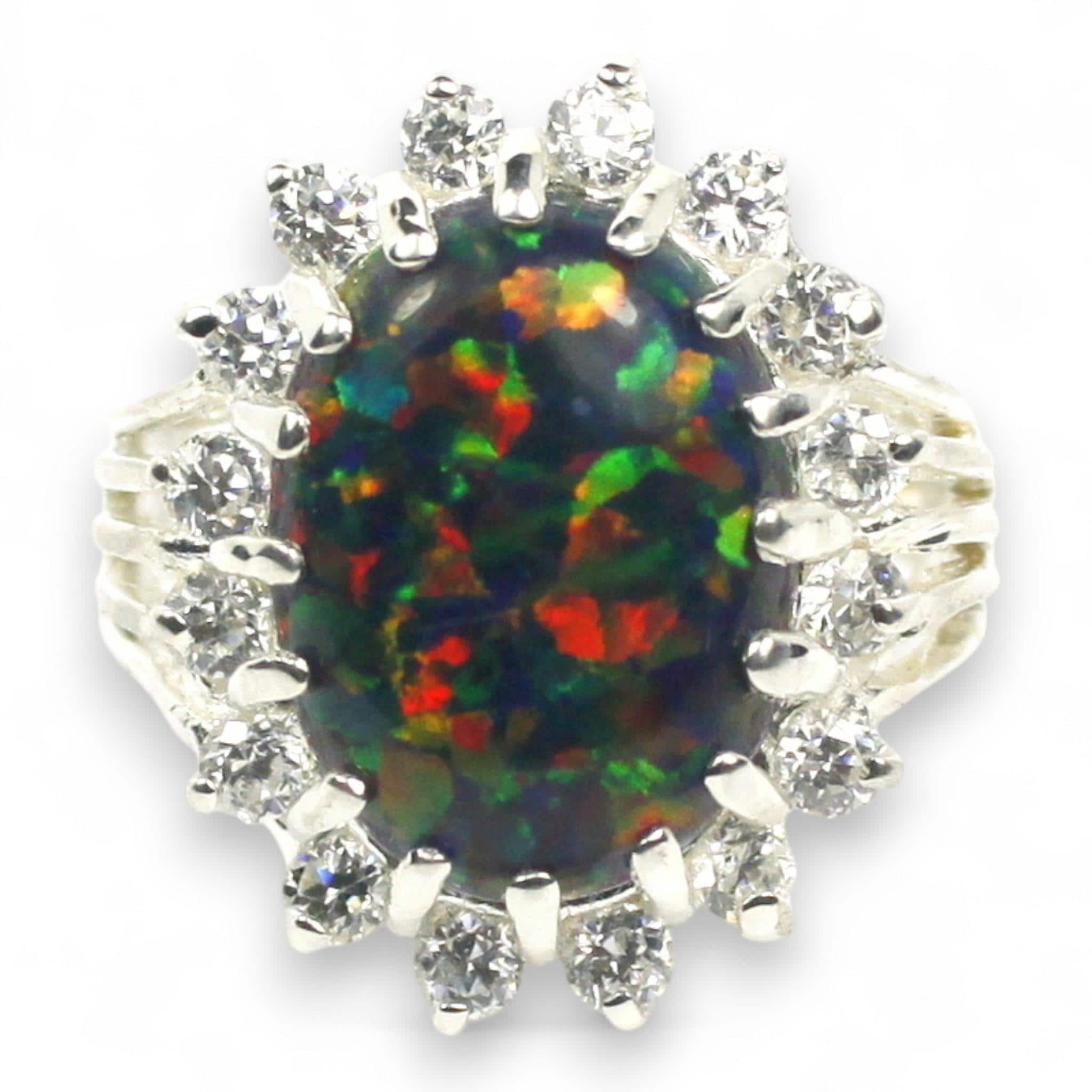 Swiss Blue CZ, 925 Sterling Silver Ring, SR113