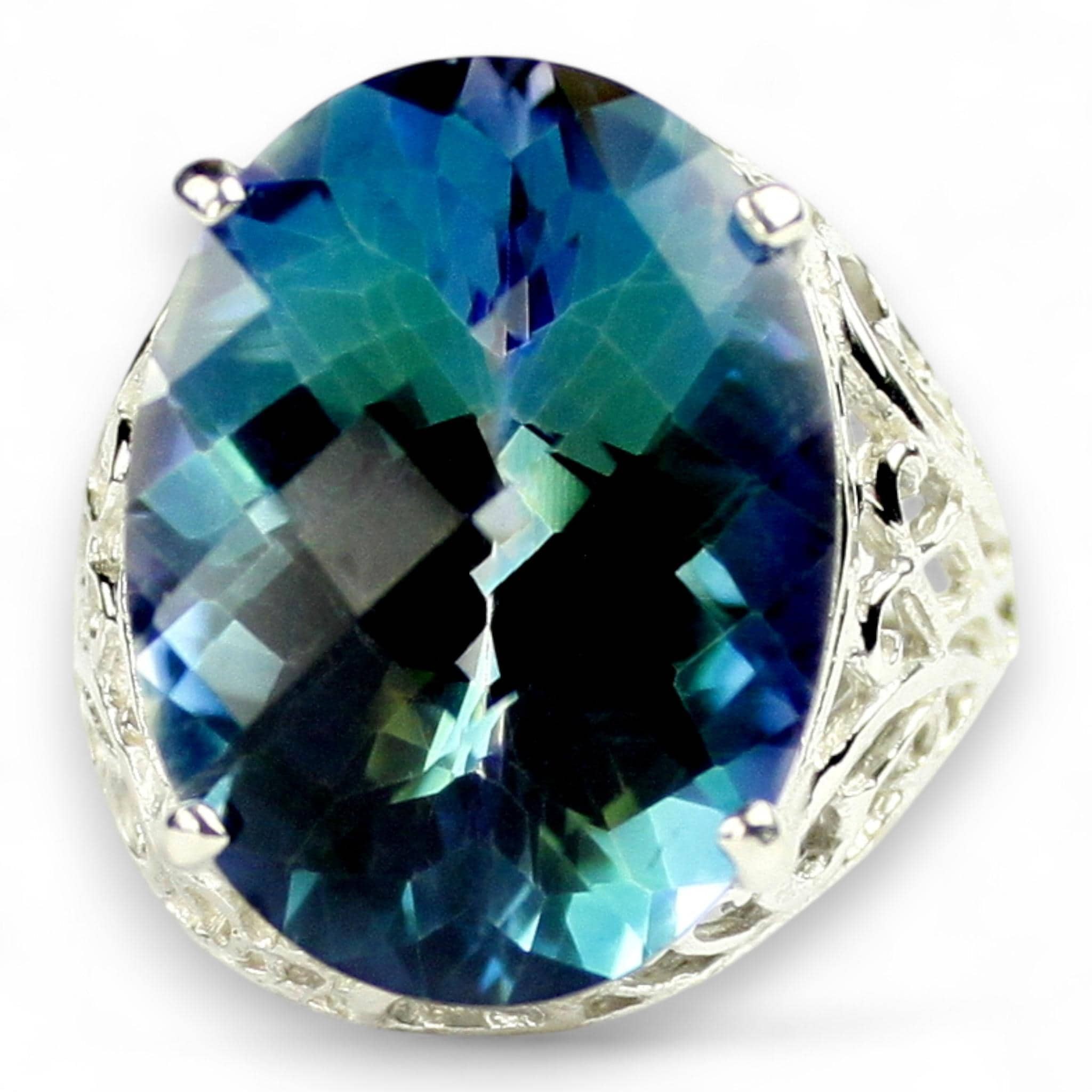 Blue Sapphire, 925 Sterling Silver Ladies Ring, SR371