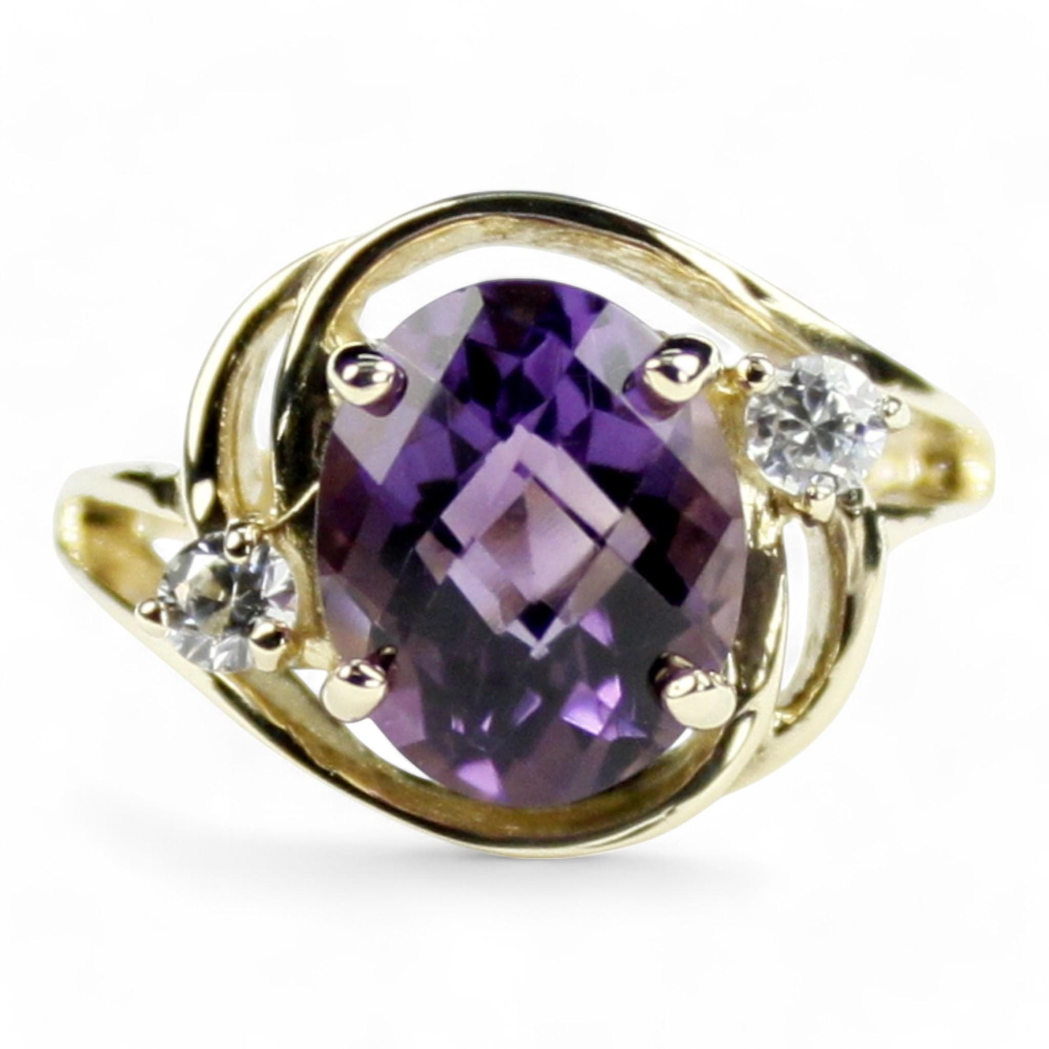 Padparadsha Sapphire, 14KY Gold Ring, R004