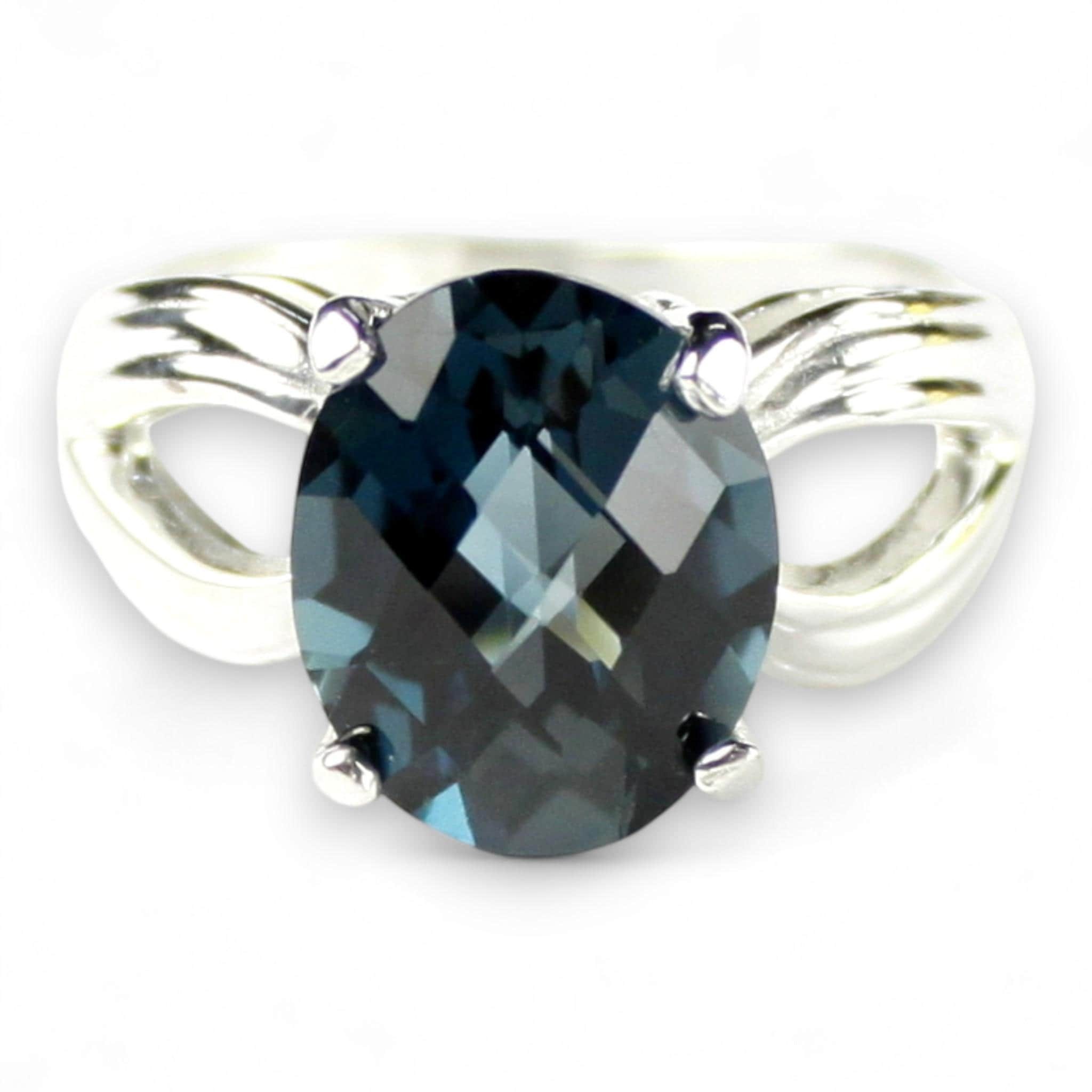 Black Star Sapphire, 925 Sterling Silver Ladies Ladies Ring, SR365