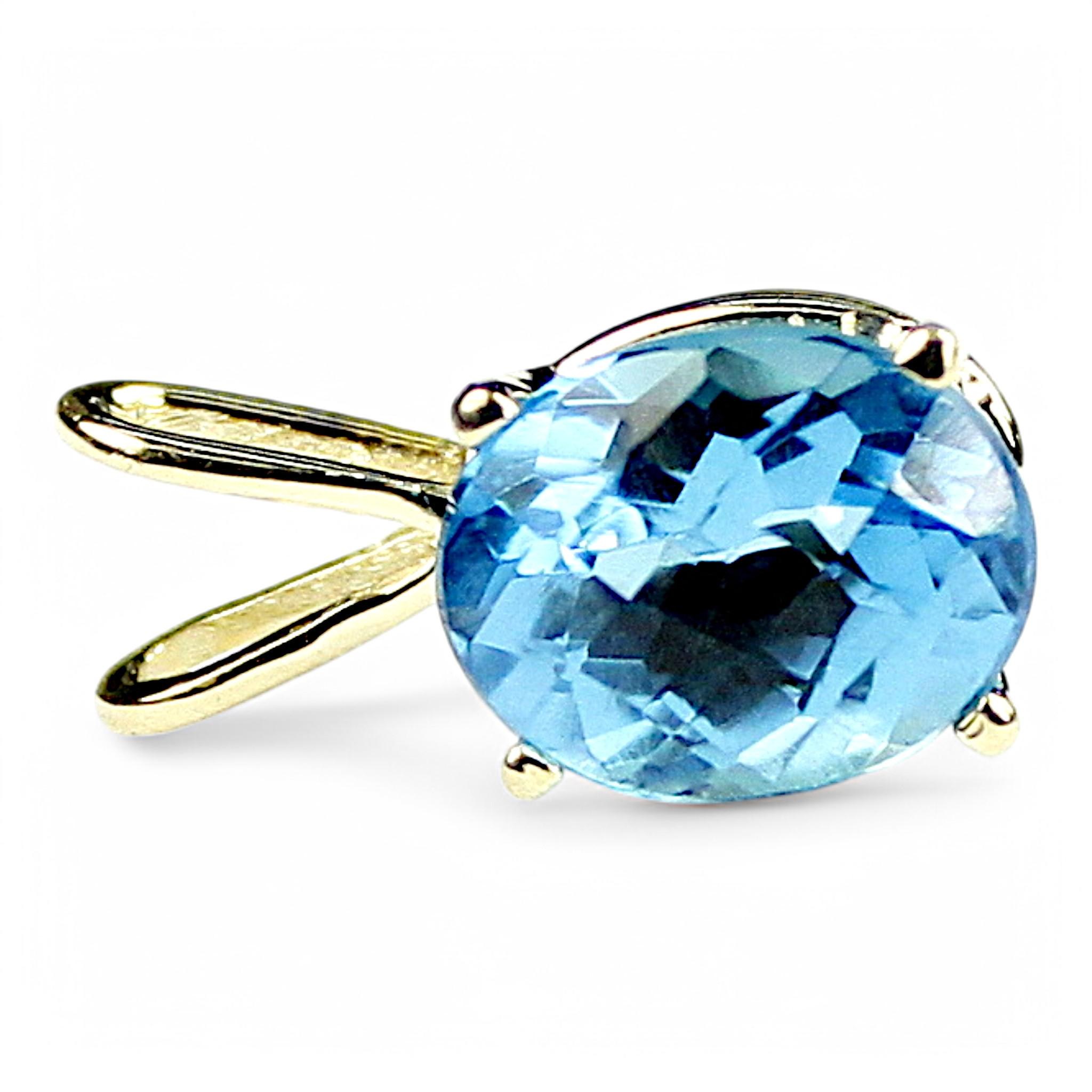Mystic Fire Topaz, 14KY Gold Pendant, P021
