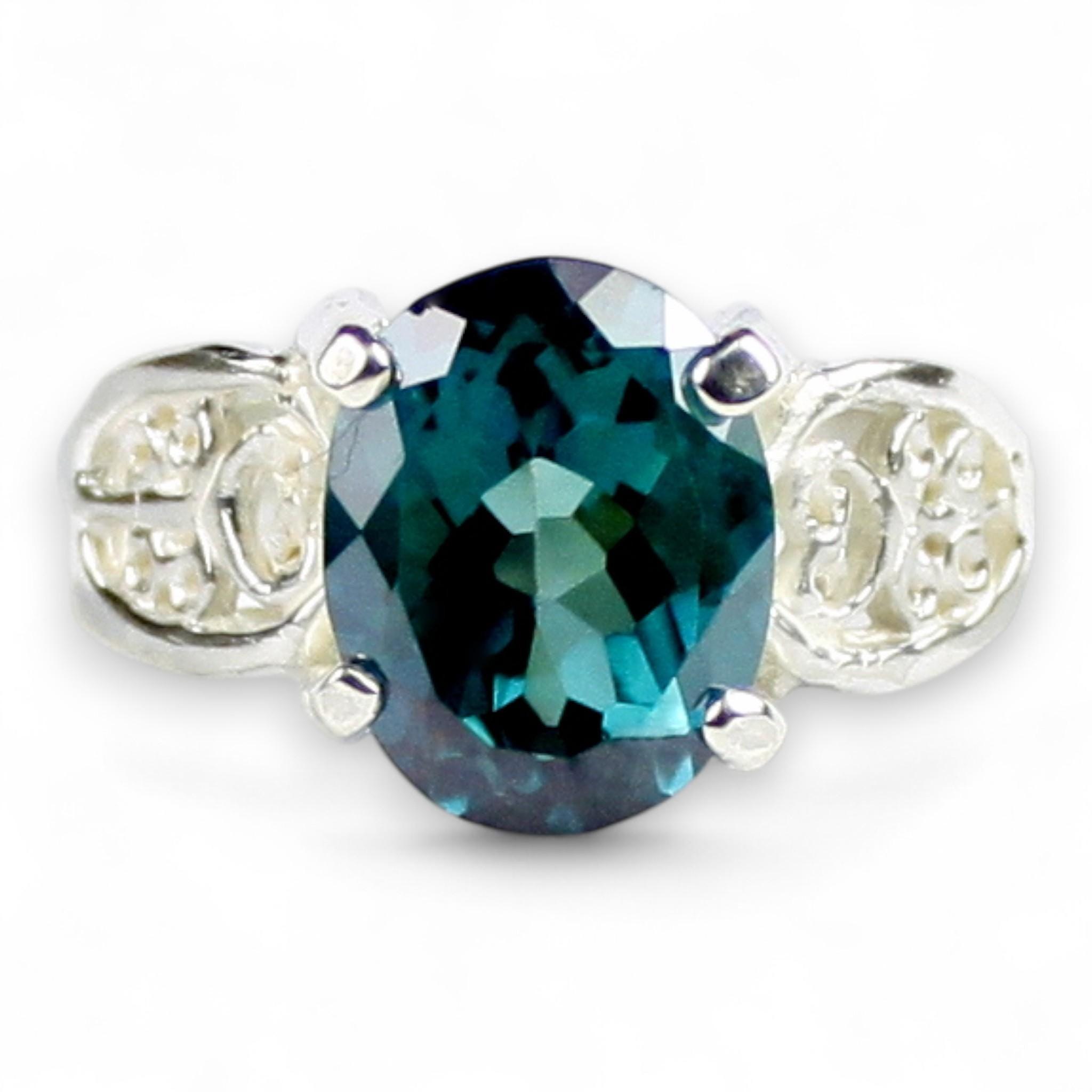 Green Amethyst, 925 Sterling Silver Ladies Ring, SR049