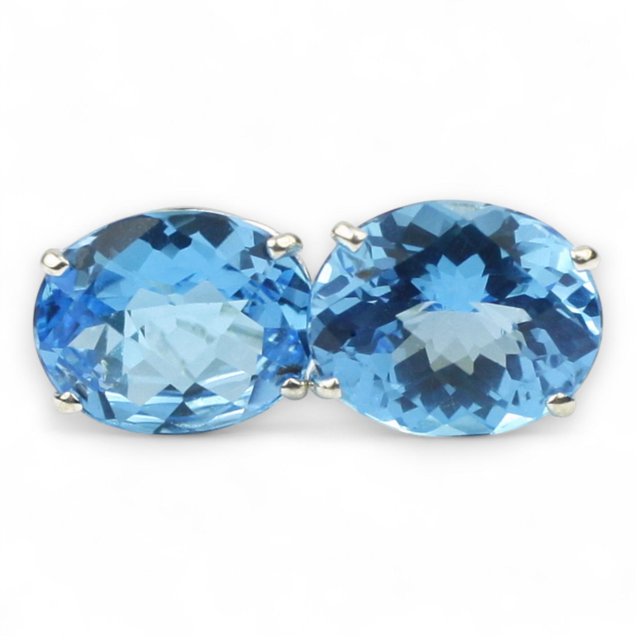 London Blue Topaz, 925 Sterling Silver Men's Ring, SR368