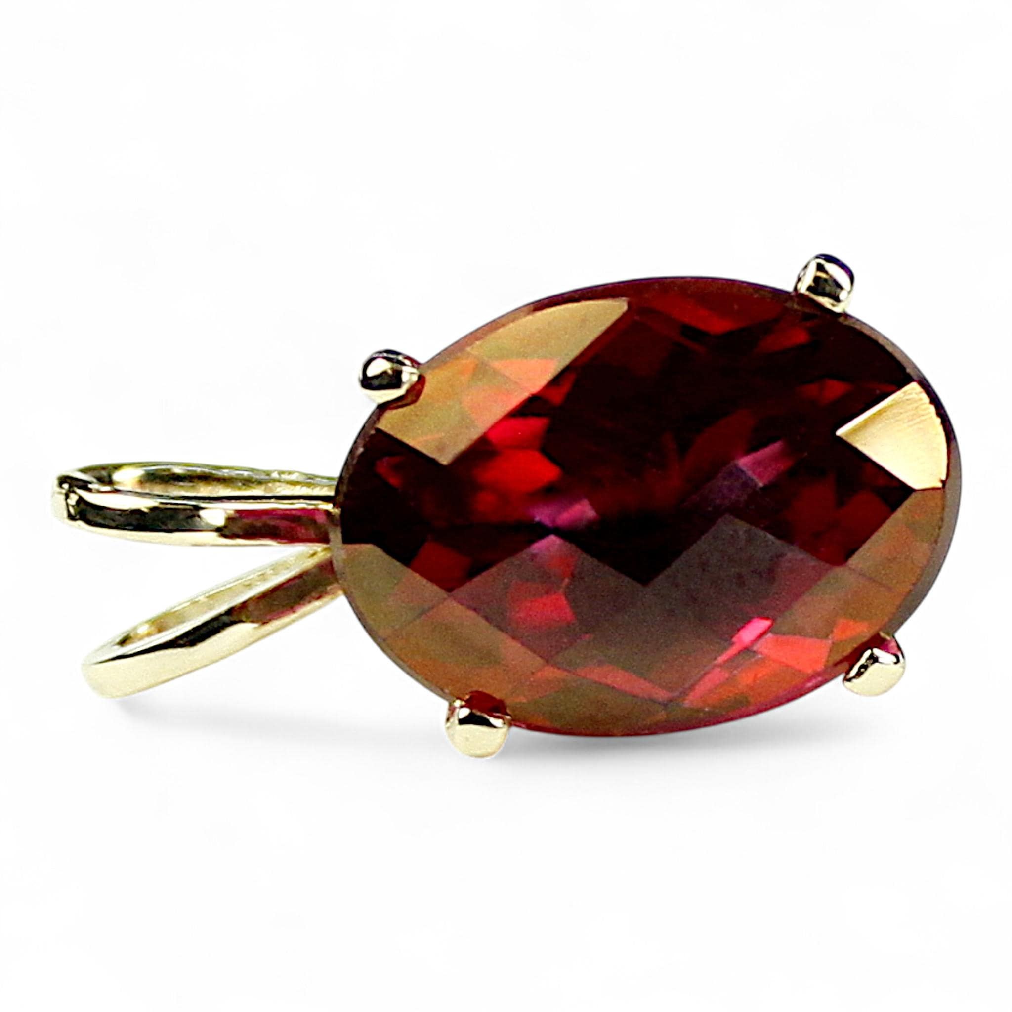 Paraiba Topaz, 14KY Gold Pendant, P002